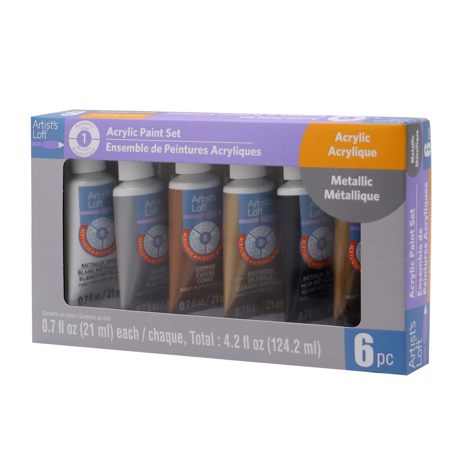 Artist's Loft® Metallic Acrylic Paint Set, 6 Count