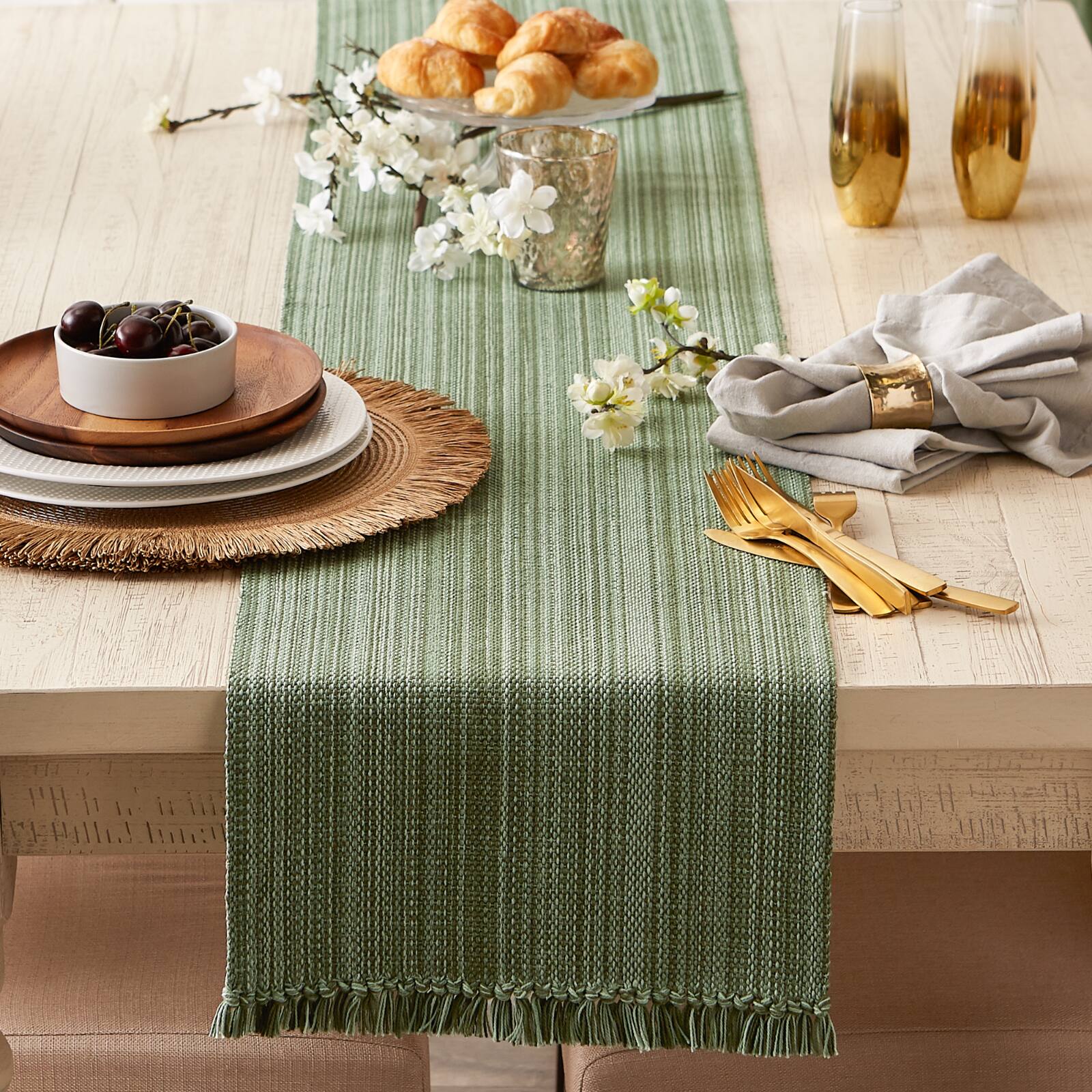 DII&#xAE; 72&#x22; Variegated Fringe Table Runner