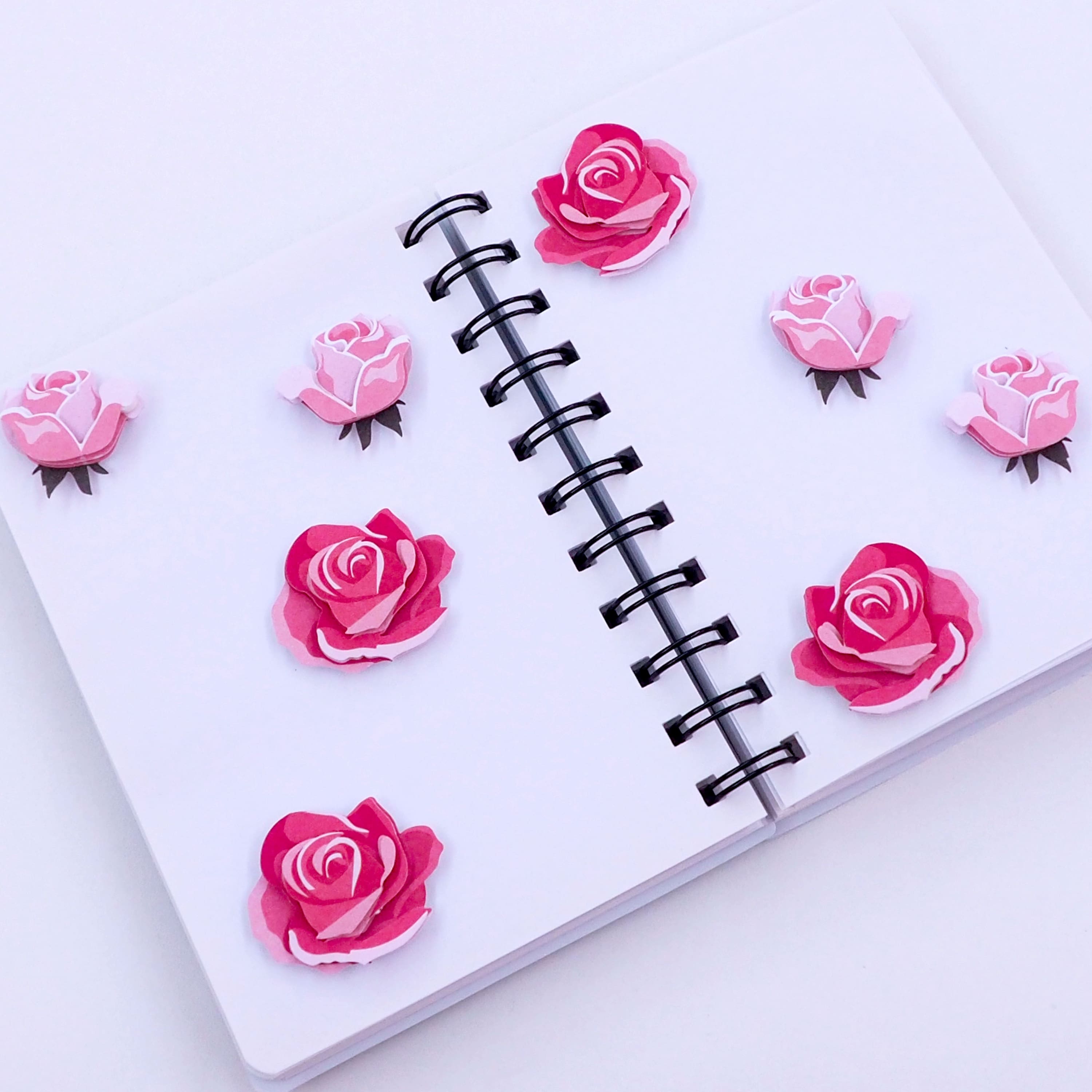 Pink Rose Floral Dimensional Stickers by Recollections™