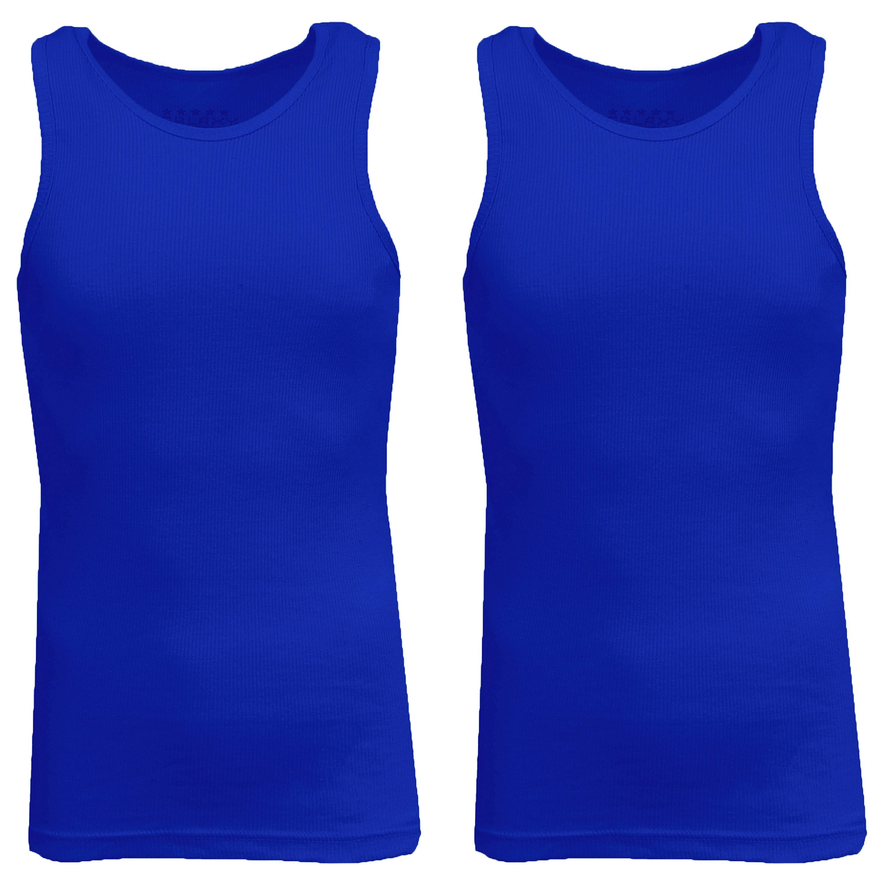 Galaxy By Harvic Famous Heavyweight Men&#x2019;s Ribbed Tank Top 2 Pack