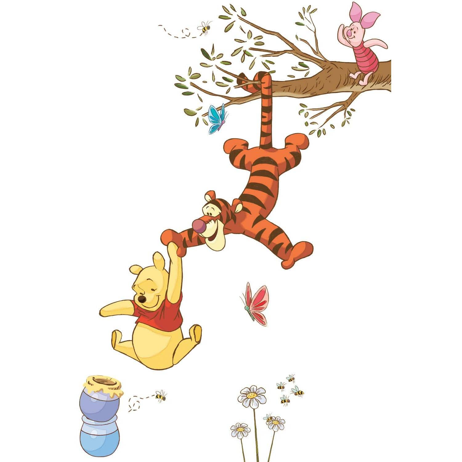 RoomMates Winnie The Pooh Swinging For Honey Decals