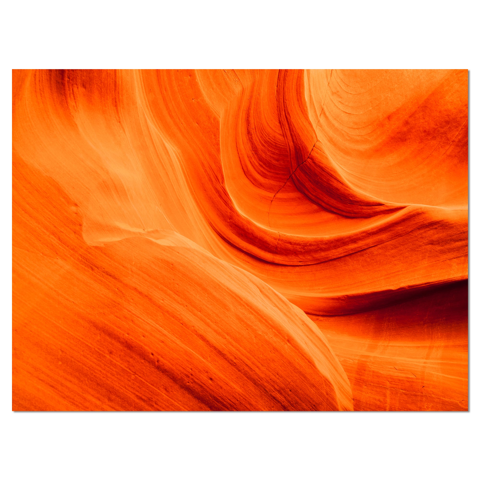 Designart - Orange Upper Antelope Canyon - Landscape Photography Canvas Print