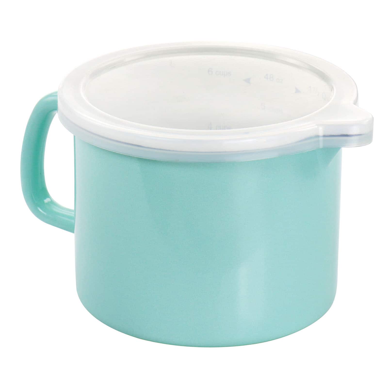 Martha Stewart 6 Cup Turquoise Enamel on Steel Measuring Cup