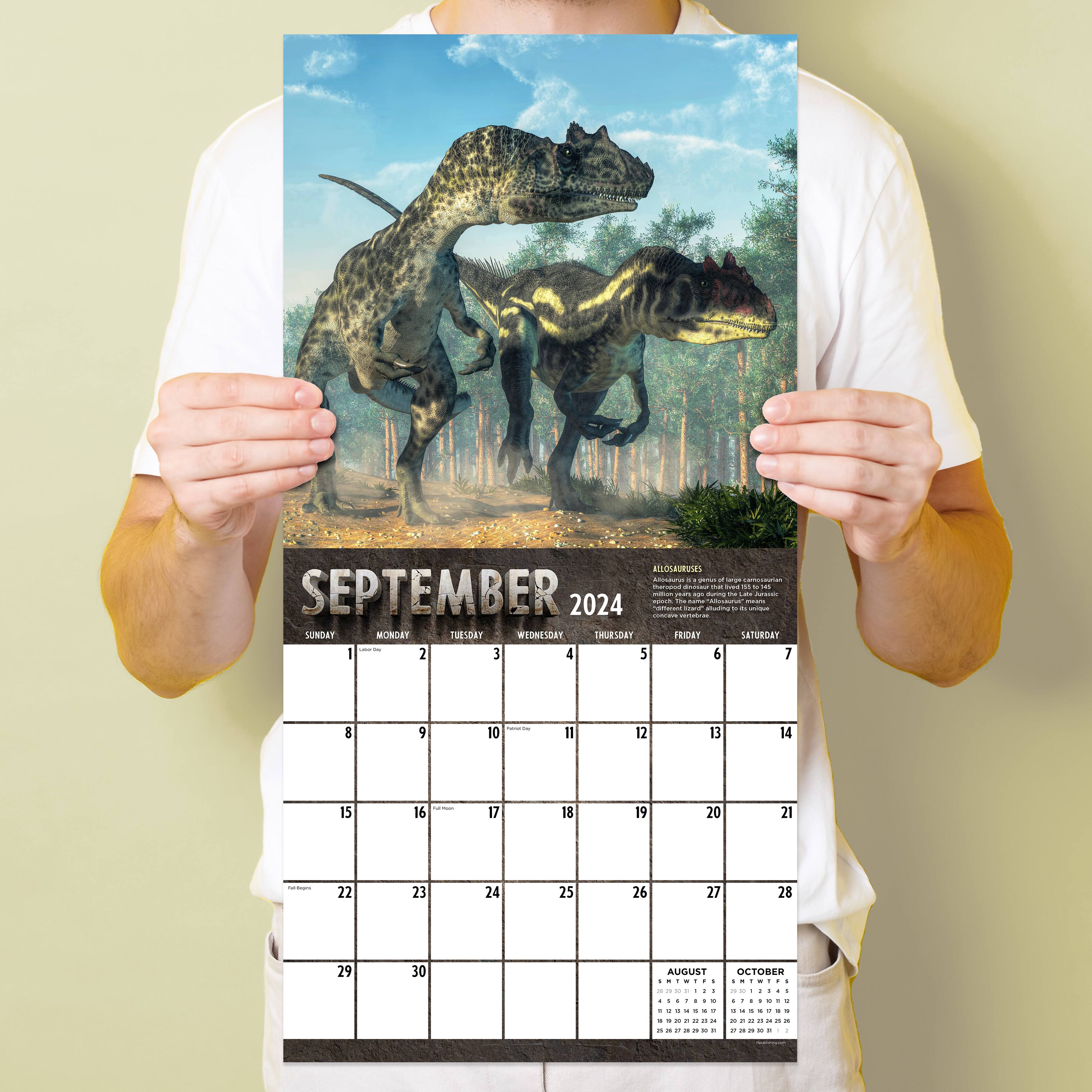 TF Publishing 2024 Dinosaurs Wall Calendar