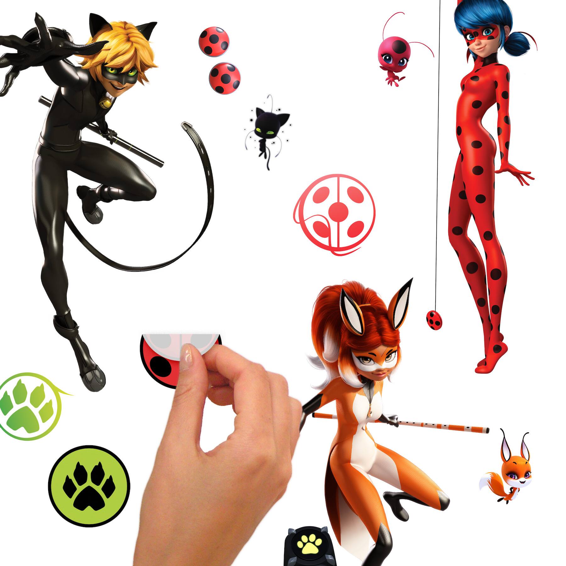 RoomMates Miraculous: Tales Of Ladybug and Cat Noir Peel & Stick Wall Decals