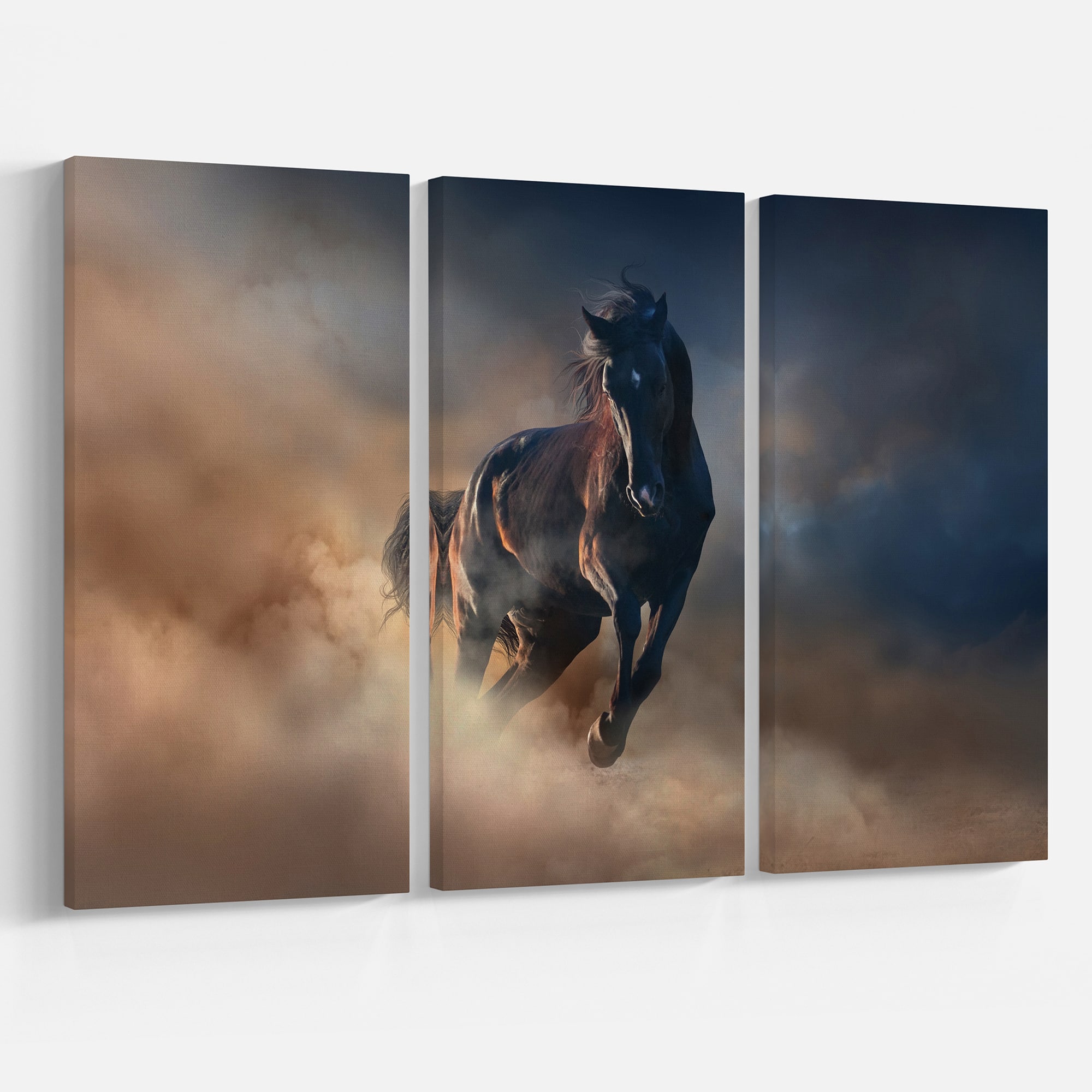 Designart - Black stallion horse