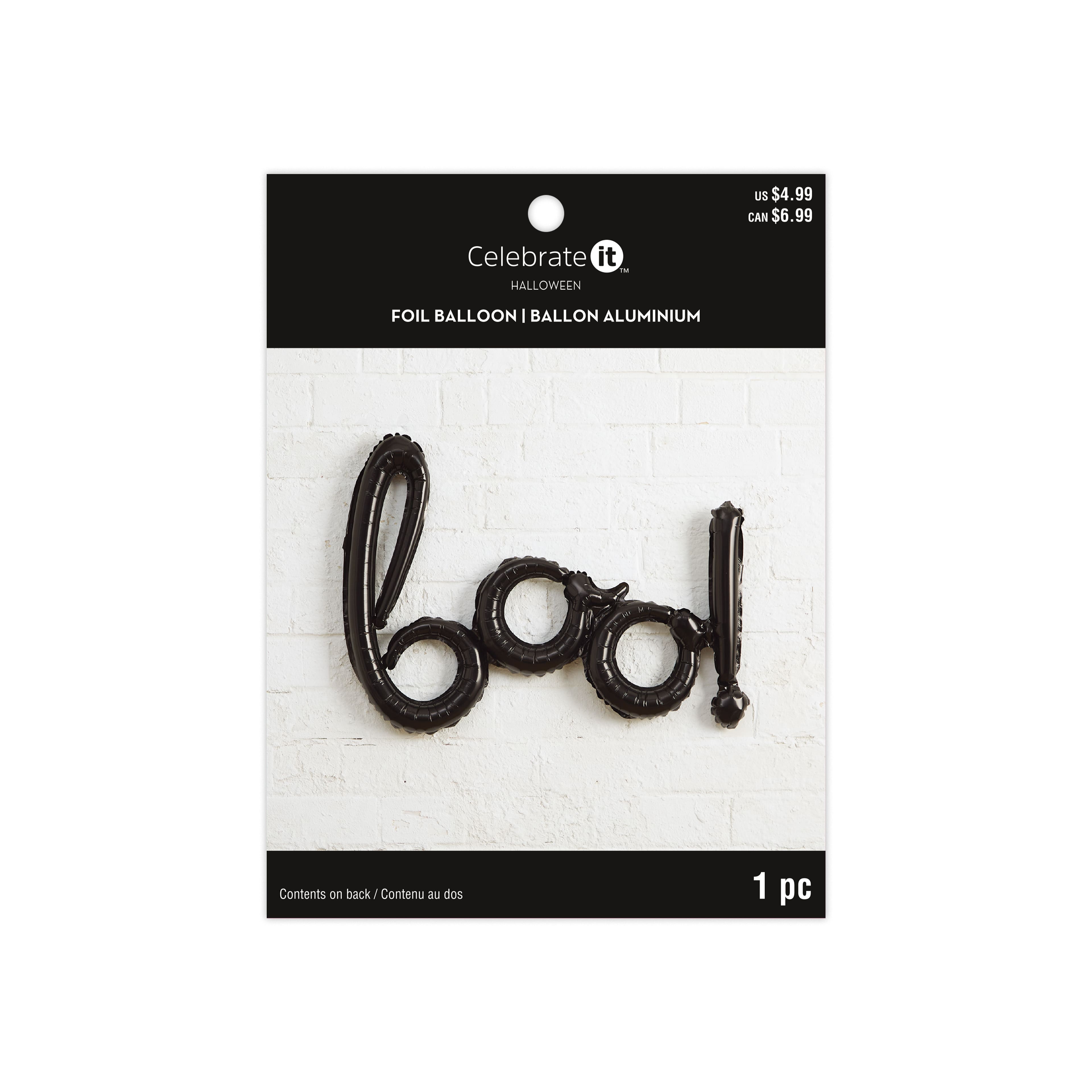 24" Black Boo! Foil Balloon by Celebrate It™