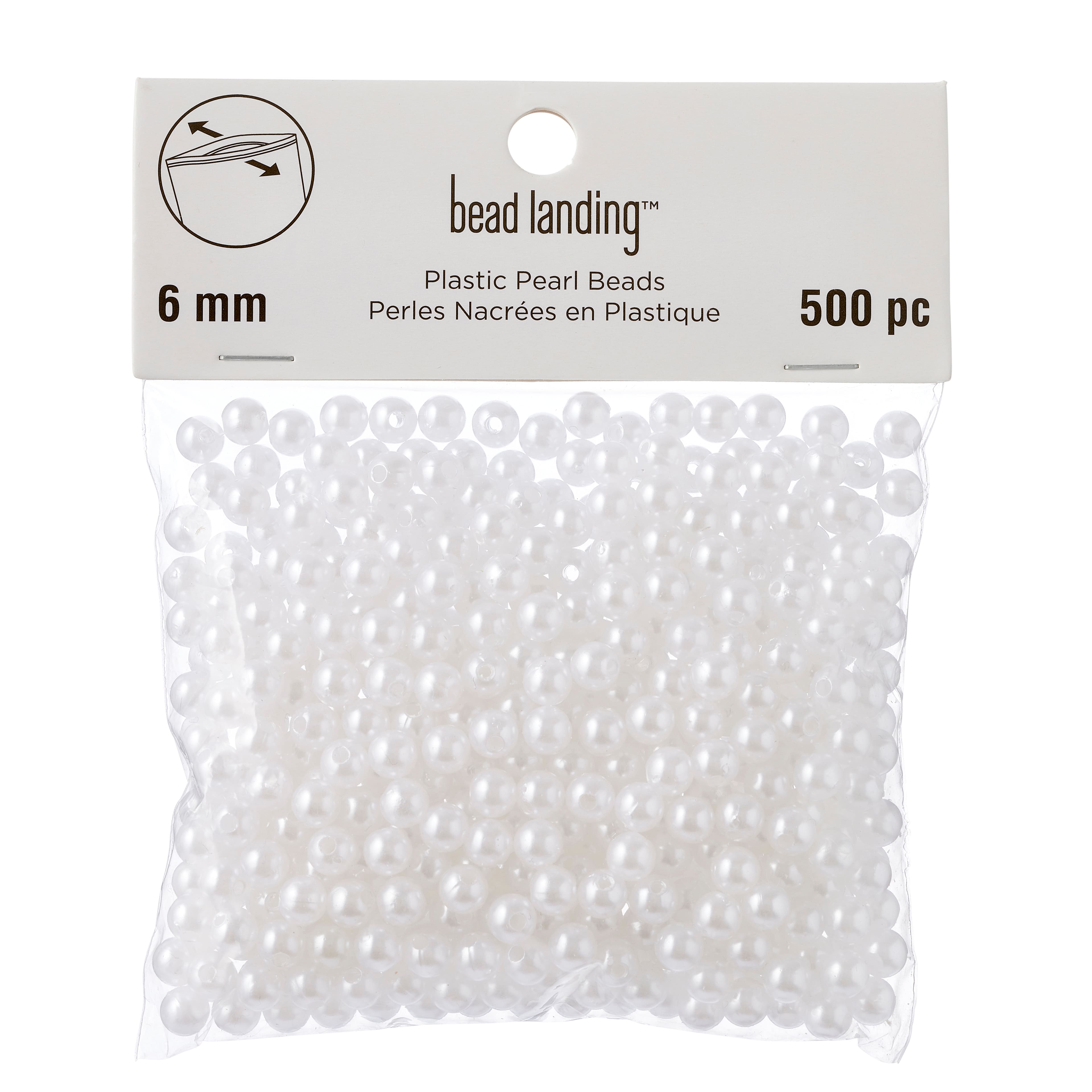 12 Pack: White Pearl Round Beads by Bead Landing&#x2122;