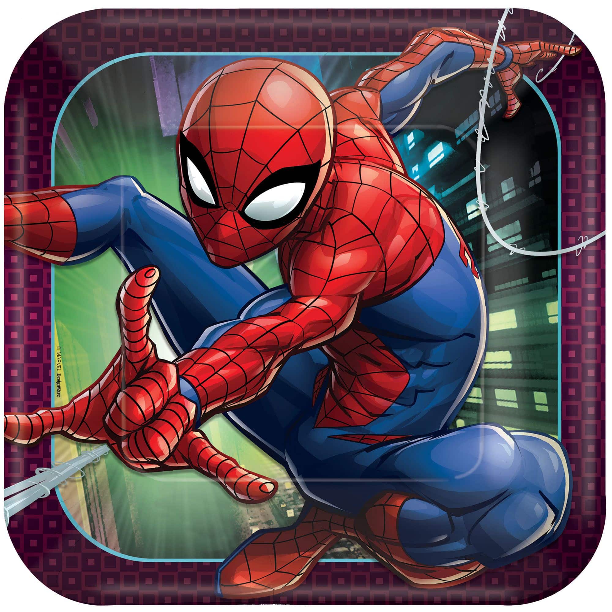 9&#x22; Spider-Man Square Paper Plates, 8ct.