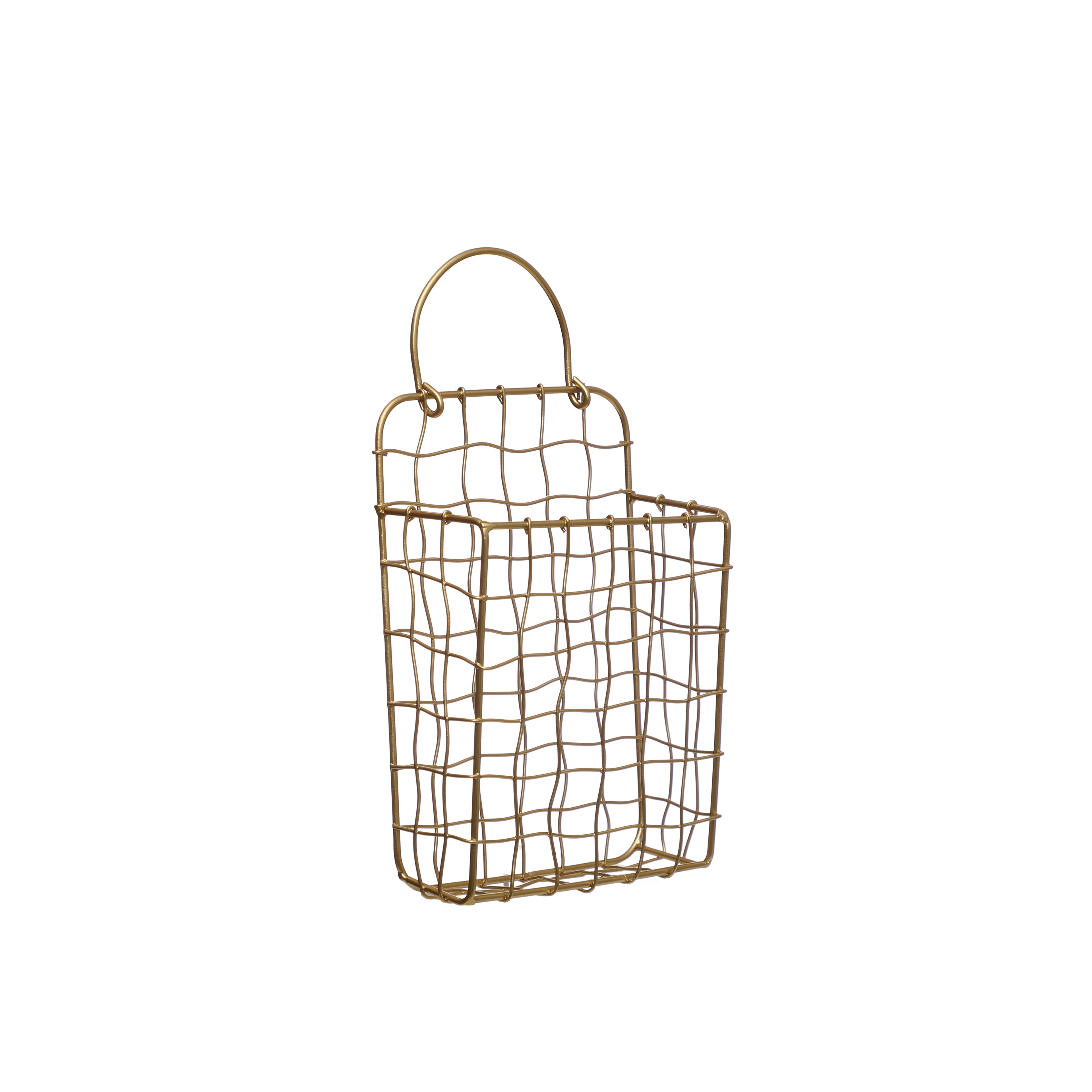 Small Gold Metal Wall File Pocket by Ashland&#xAE;