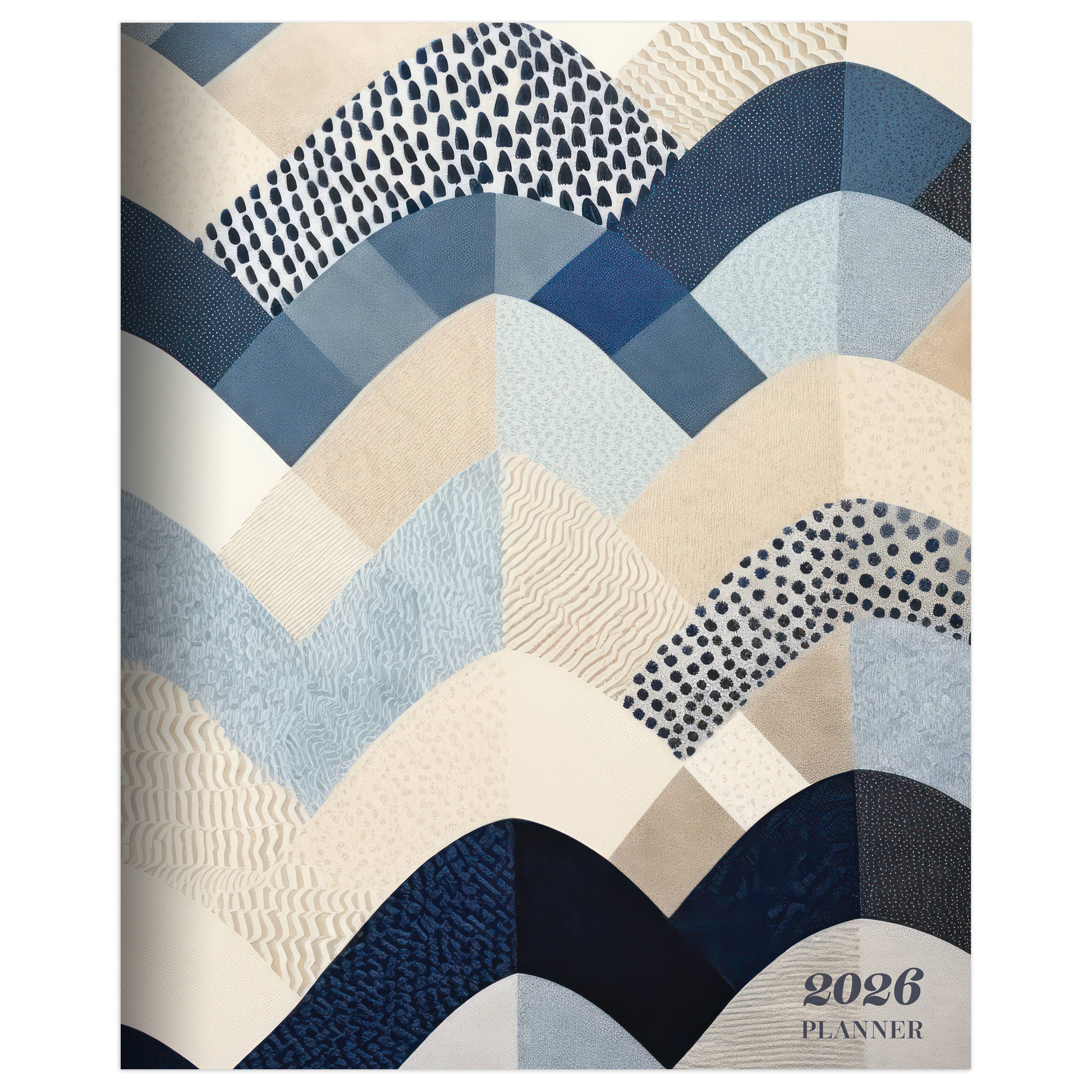 2026 Quilted Curves Medium Monthly Planner