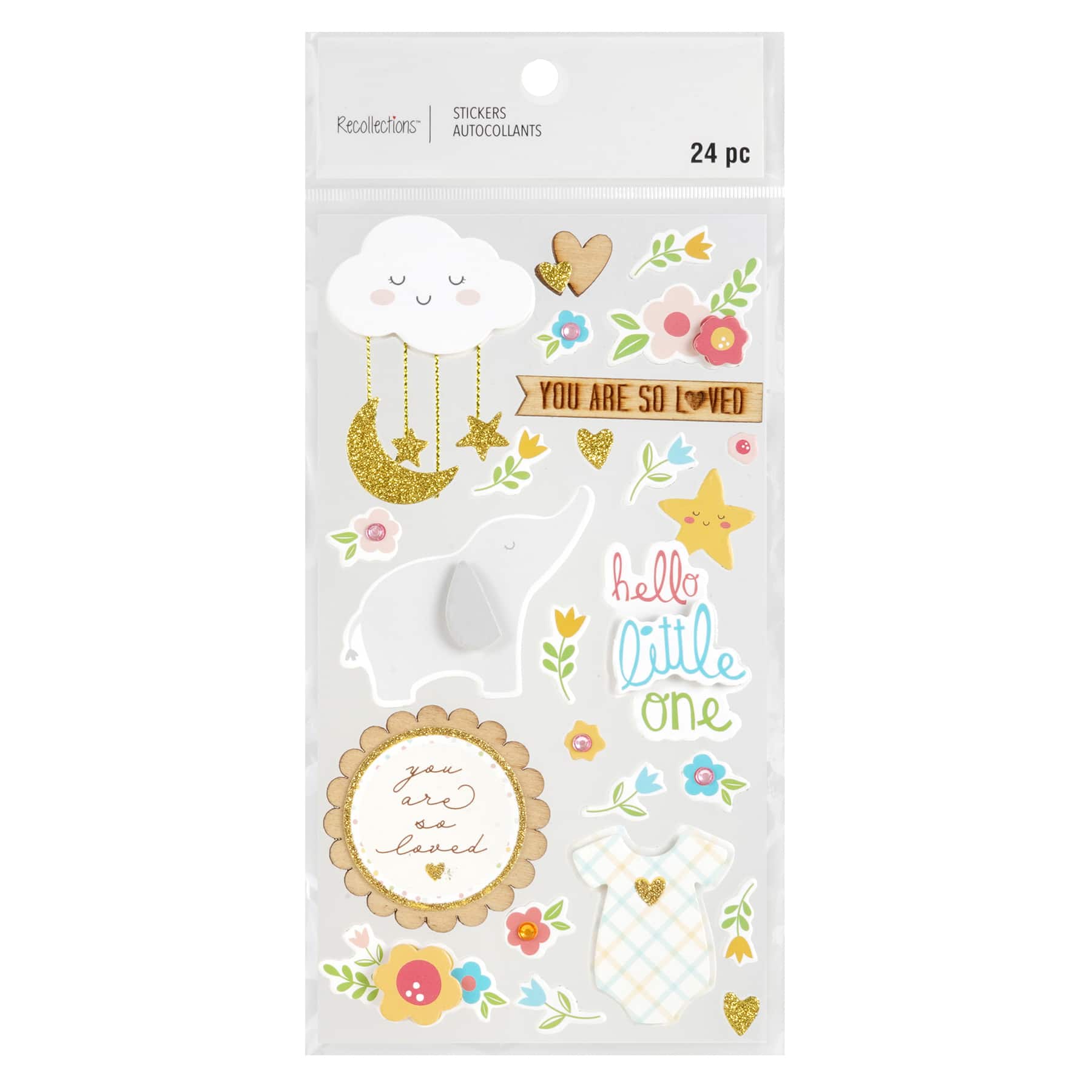 Gold Glitter Star Stickers by Recollections™