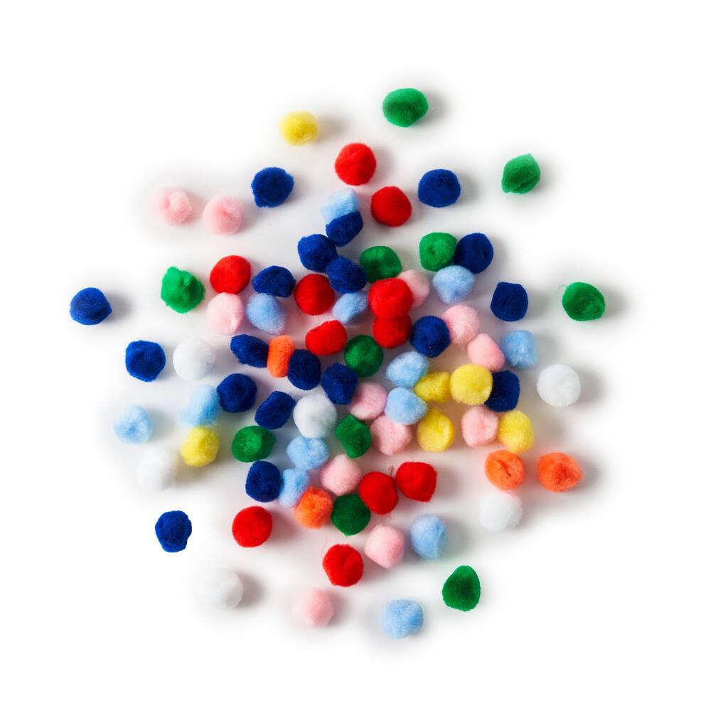 Darice Pom Pom Acrilici Bianchi 2,5 Cm - Lotto Da 240 Pezzi (6 Confezioni Da 40) Per Craft E Decorazioni