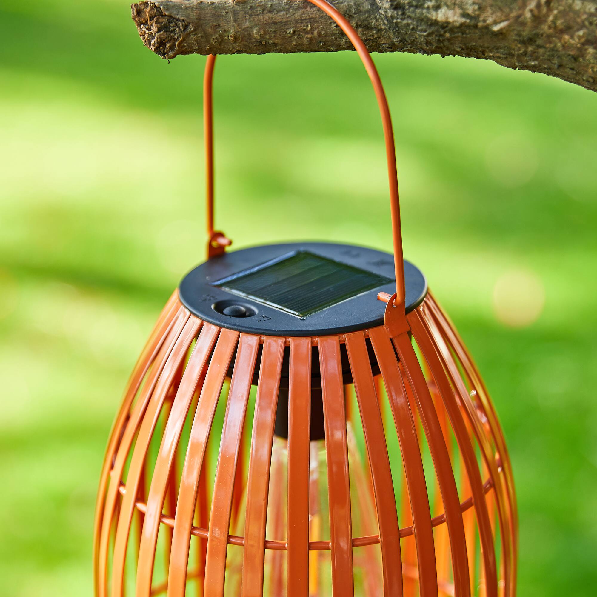 Glitzhome&#xAE; 10&#x22; Woven Solar Powered Outdoor Hanging Lantern