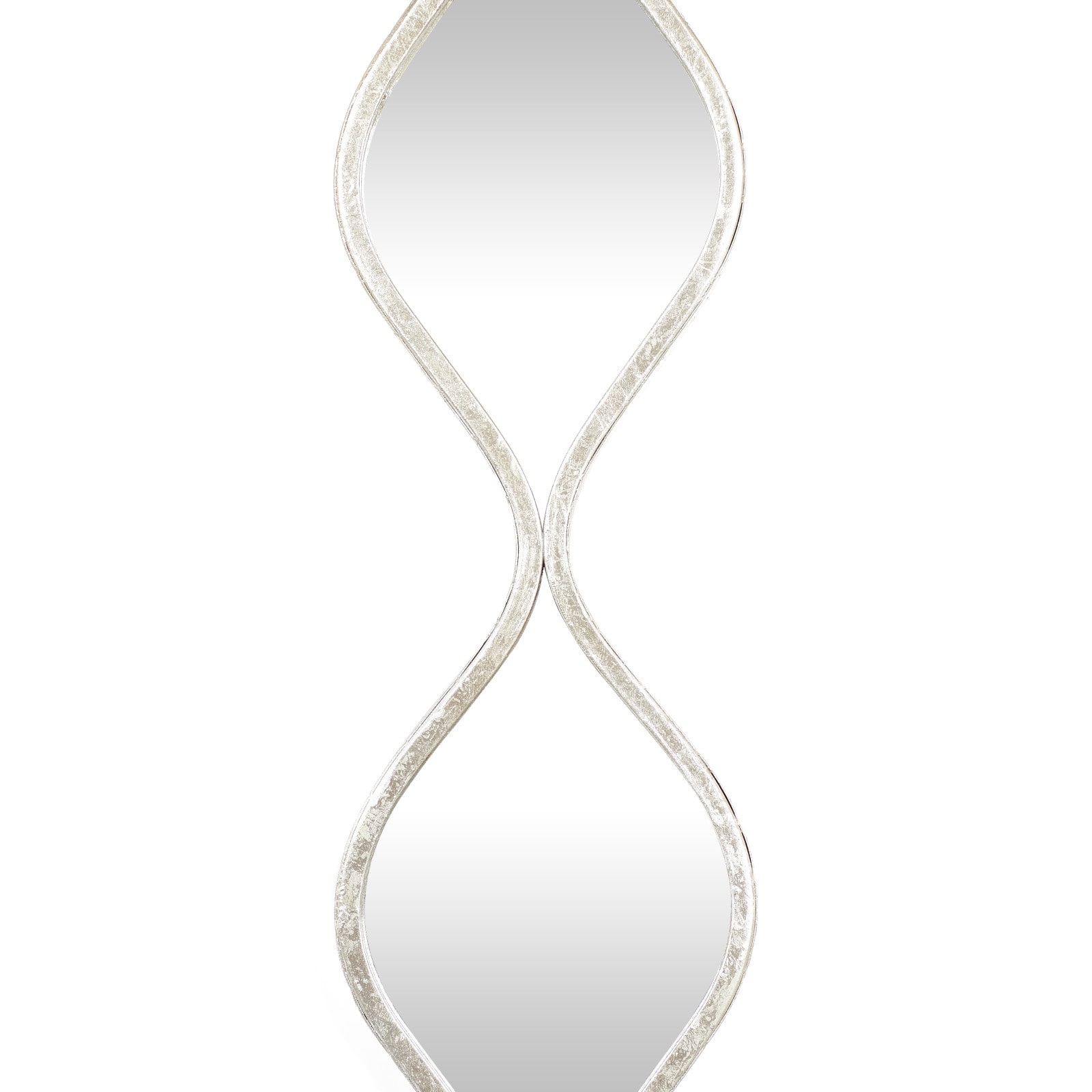 59" Silver Vintage Metal Wall Mirror