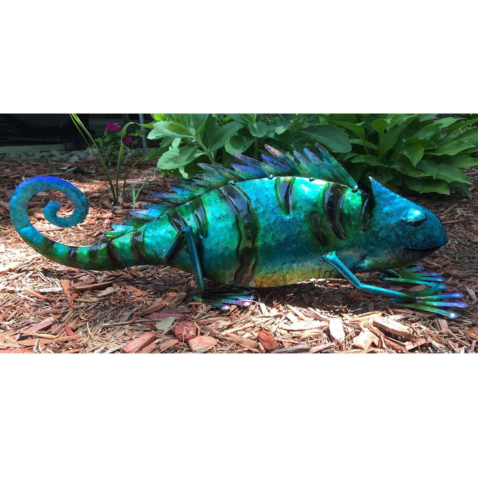 Santa's Workshop 22" Blue Iron Lizard