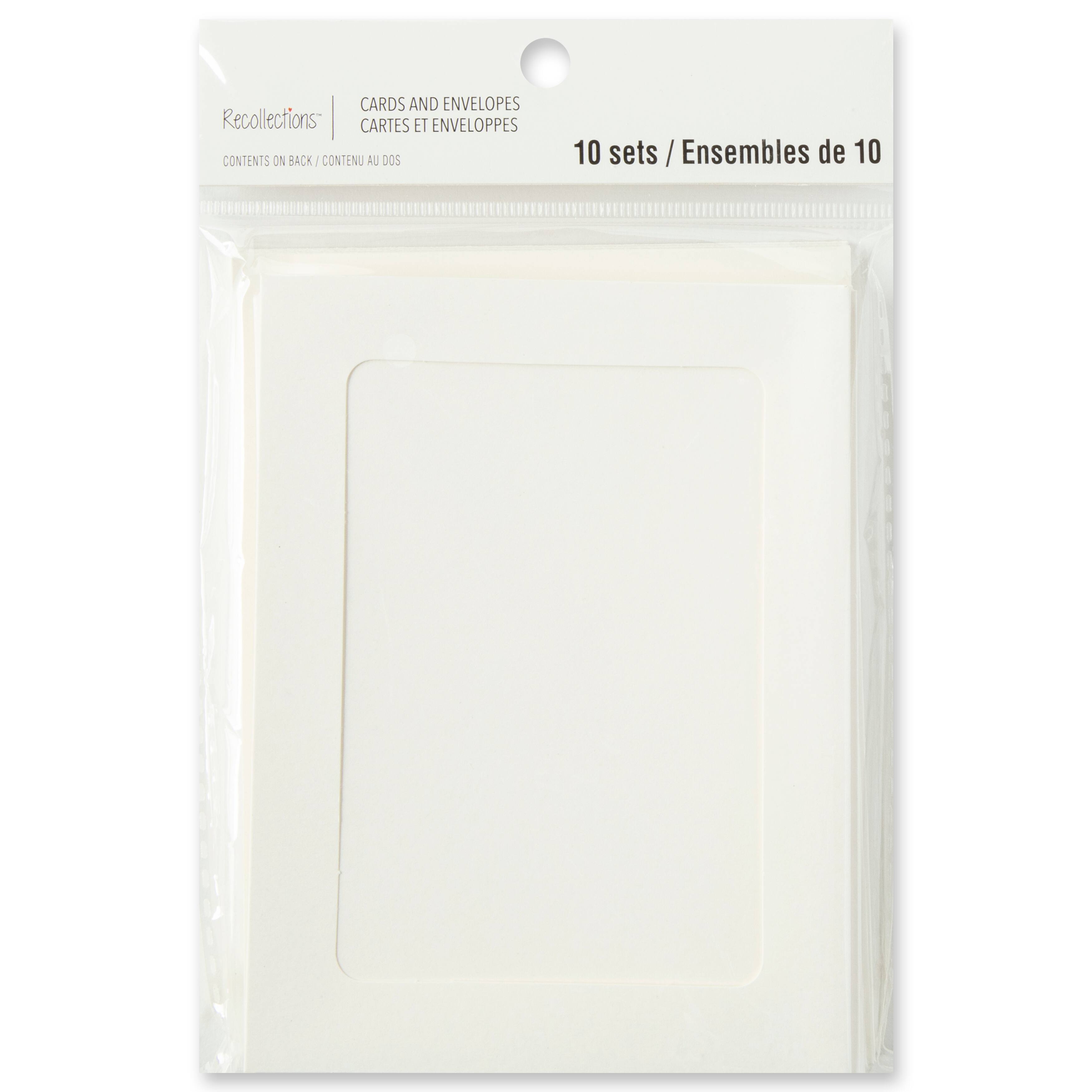 12 Packs: 10 ct. (120 total) 4.25" x 5.5" Ivory Frame Cards & Envelopes by Recollections™