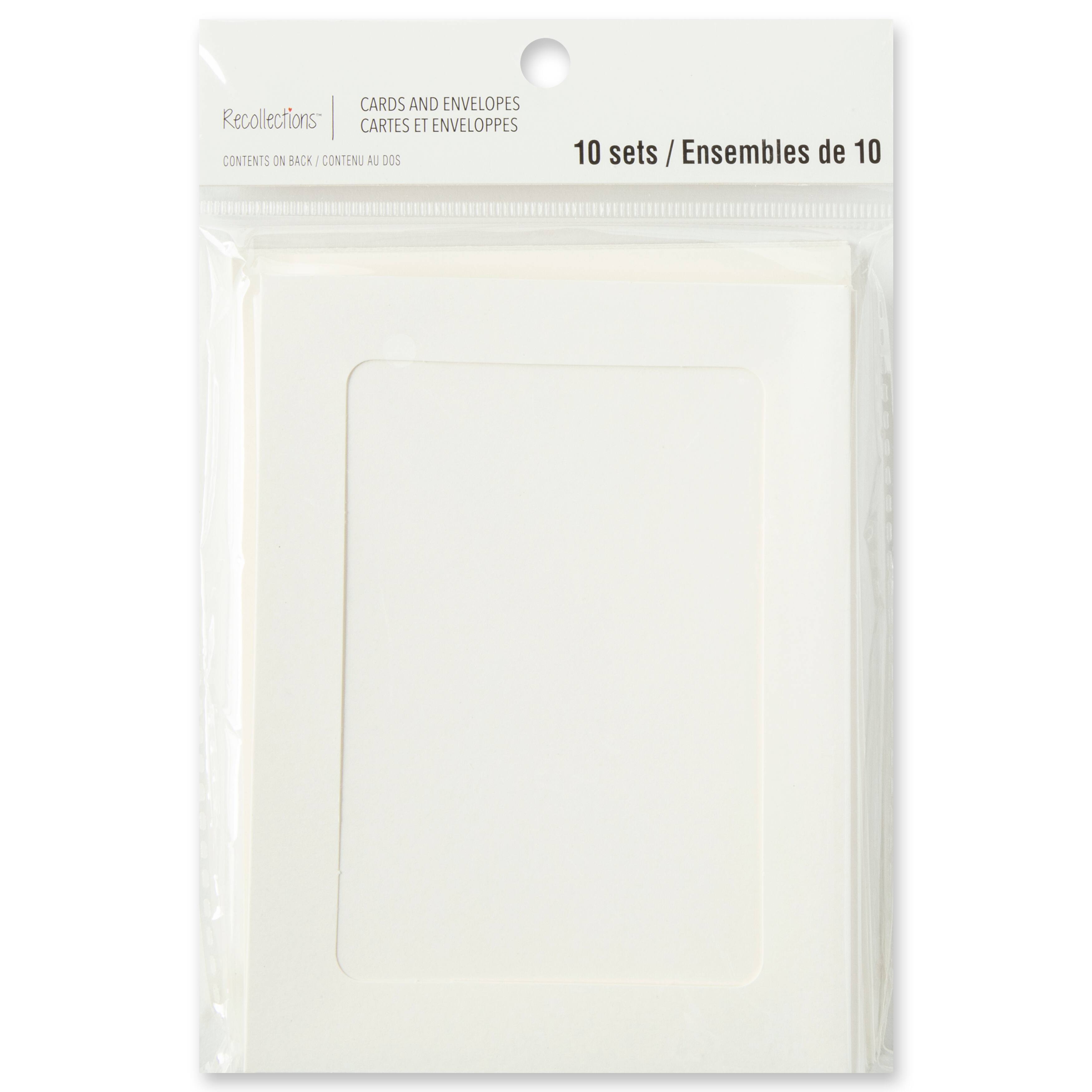 12 Packs: 10 ct. (120 total) 4.25&#x22; x 5.5&#x22; Ivory Frame Cards &#x26; Envelopes by Recollections&#x2122;