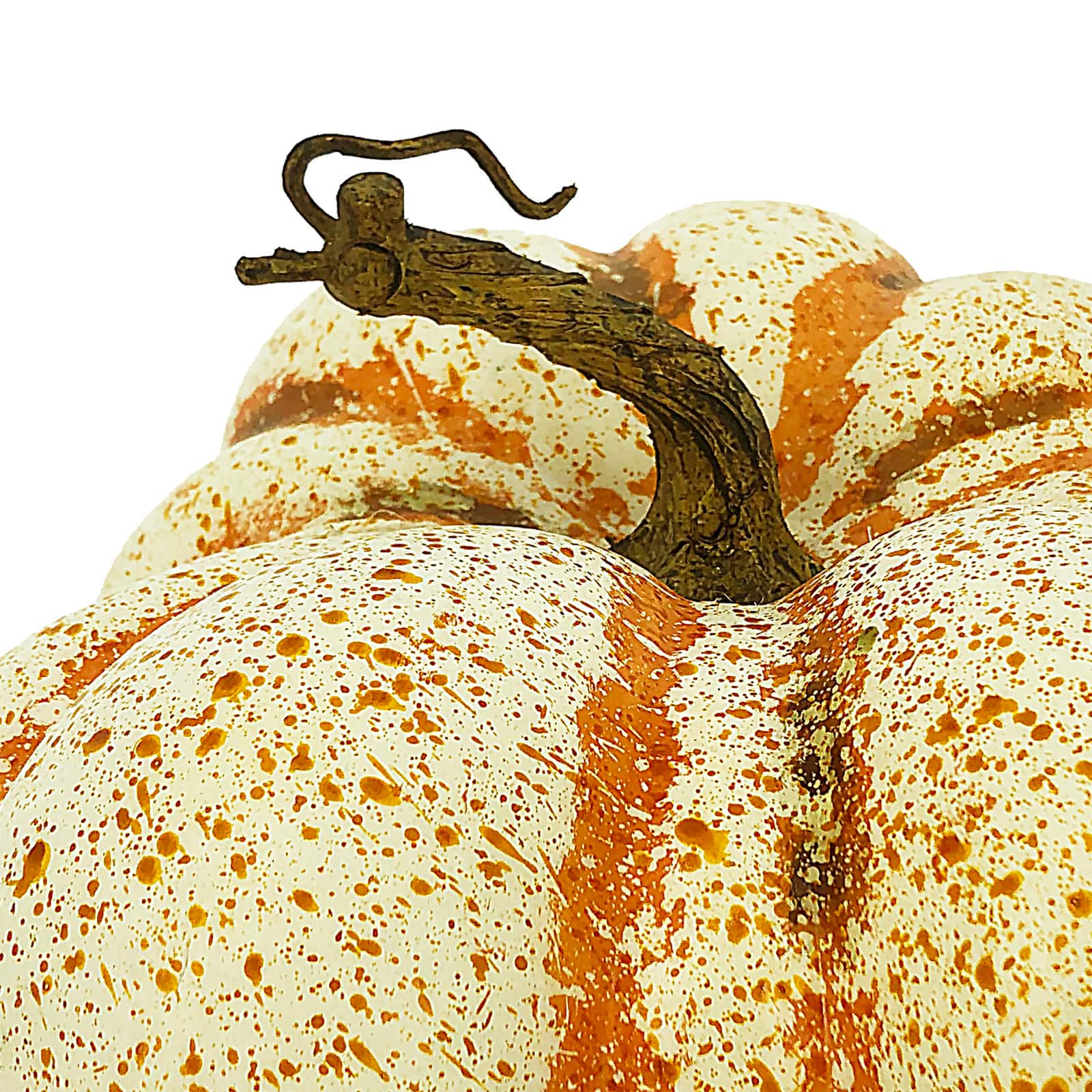 9&#x22; Cream &#x26; Orange Speckled Decorative Pumpkin by Ashland&#xAE;