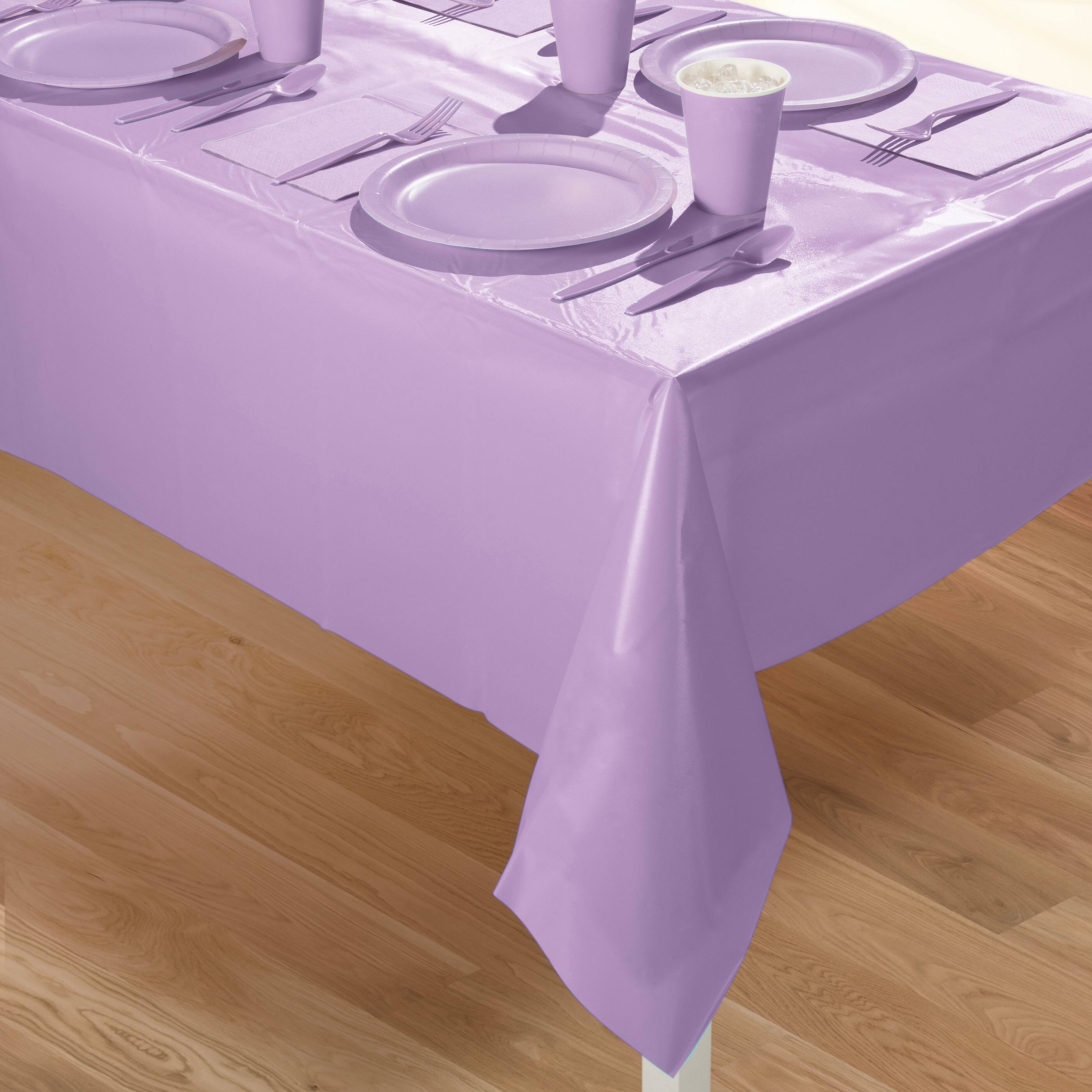 Hoffmaster 54" x 108" Plastic Tablecloth