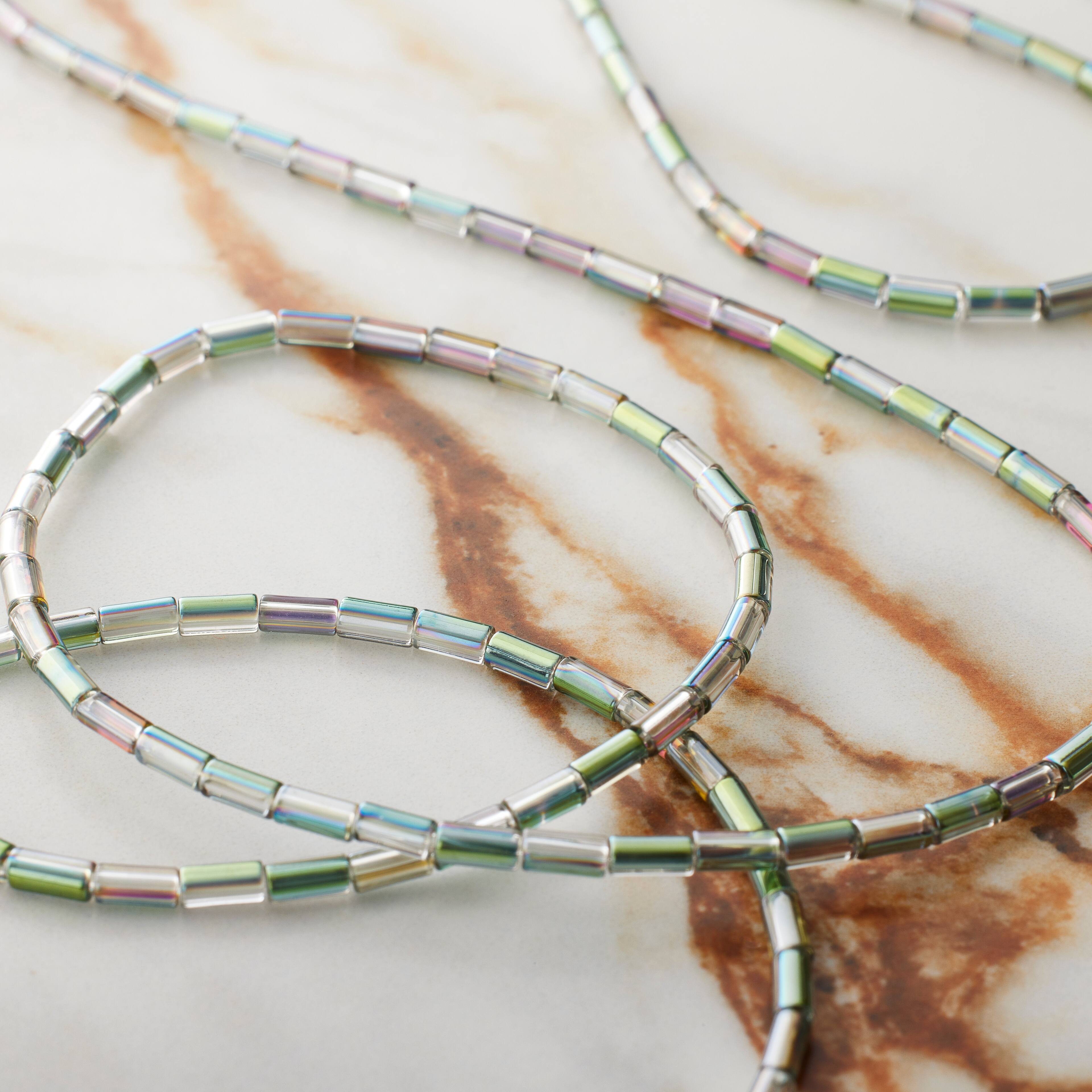 12 Pack: Glass Tube Beads, 4mm by Bead Landing™