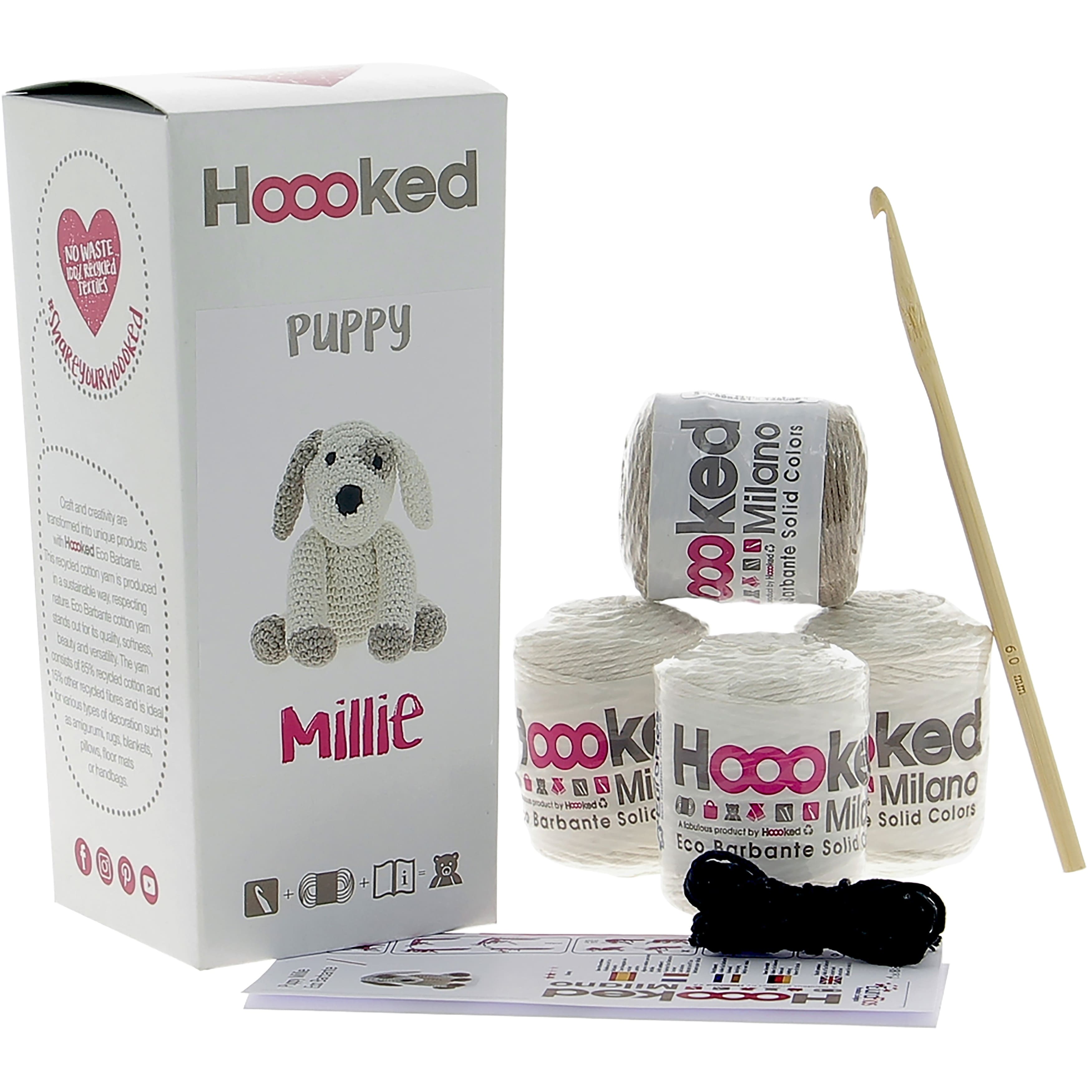 Hoooked Millie the Puppy DIY Crochet Kit