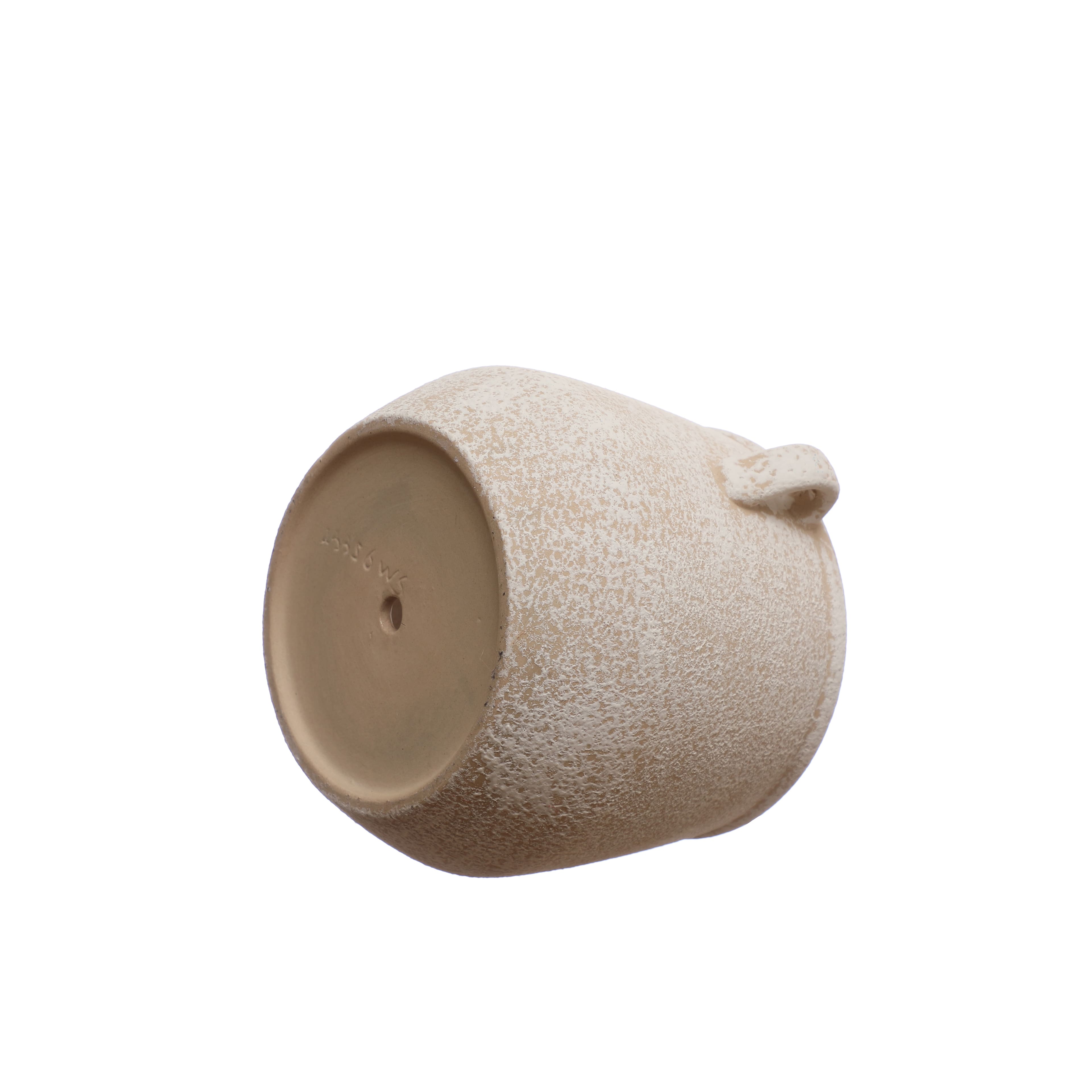 9.5&#x22; Whitewashed Tan Ceramic Pot by Ashland&#xAE;