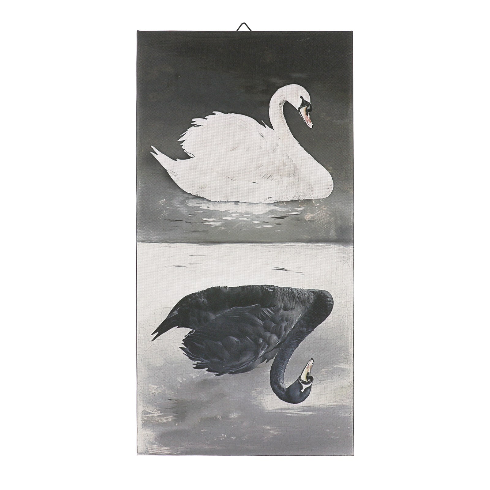 Black &#x26; White Swan Vertical Wall Art by Ashland&#xAE;