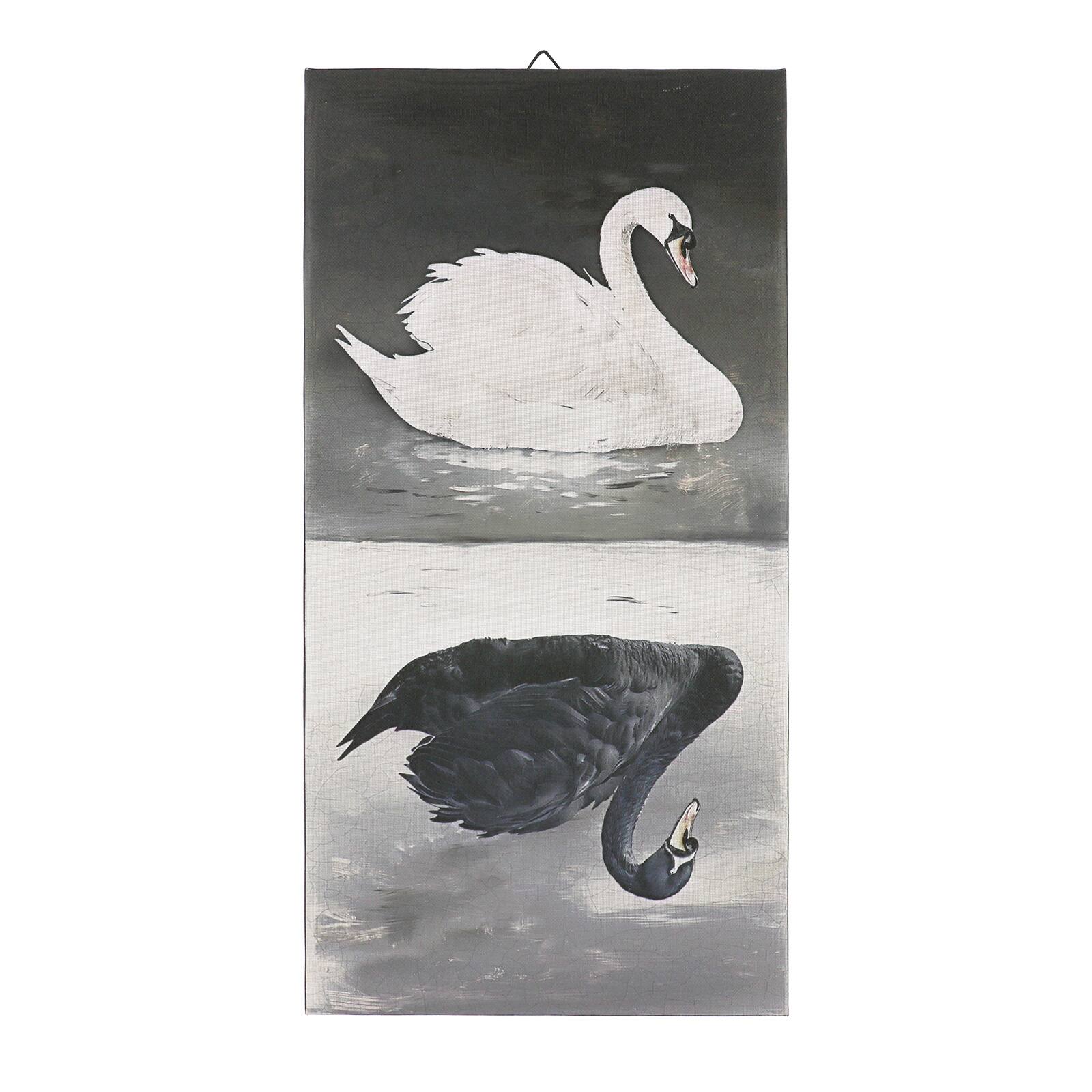 Black & White Swan Vertical Wall Art by Ashland®