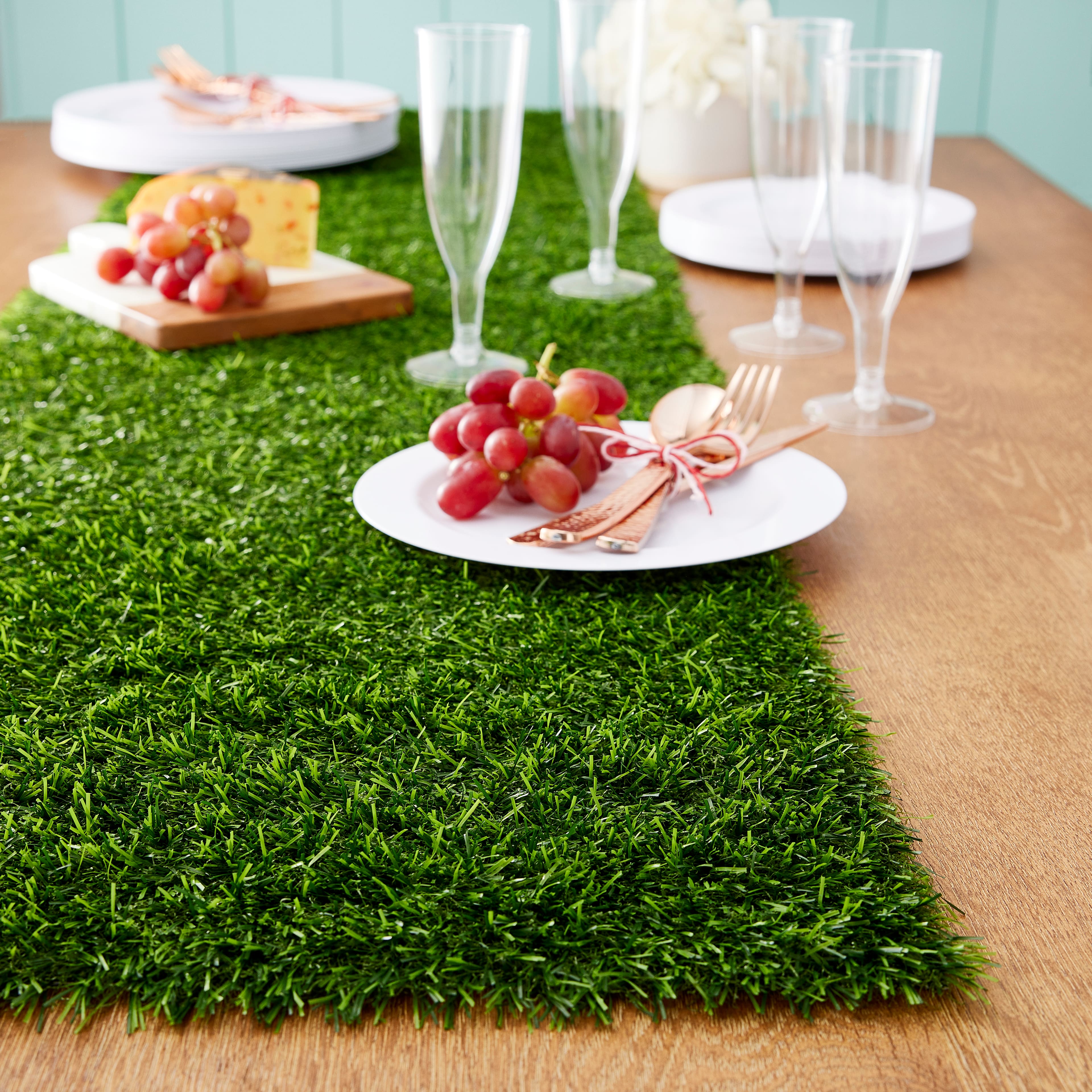 6 Pack: 60&#x22; Green Grass Table Runner by Celebrate It&#x2122;