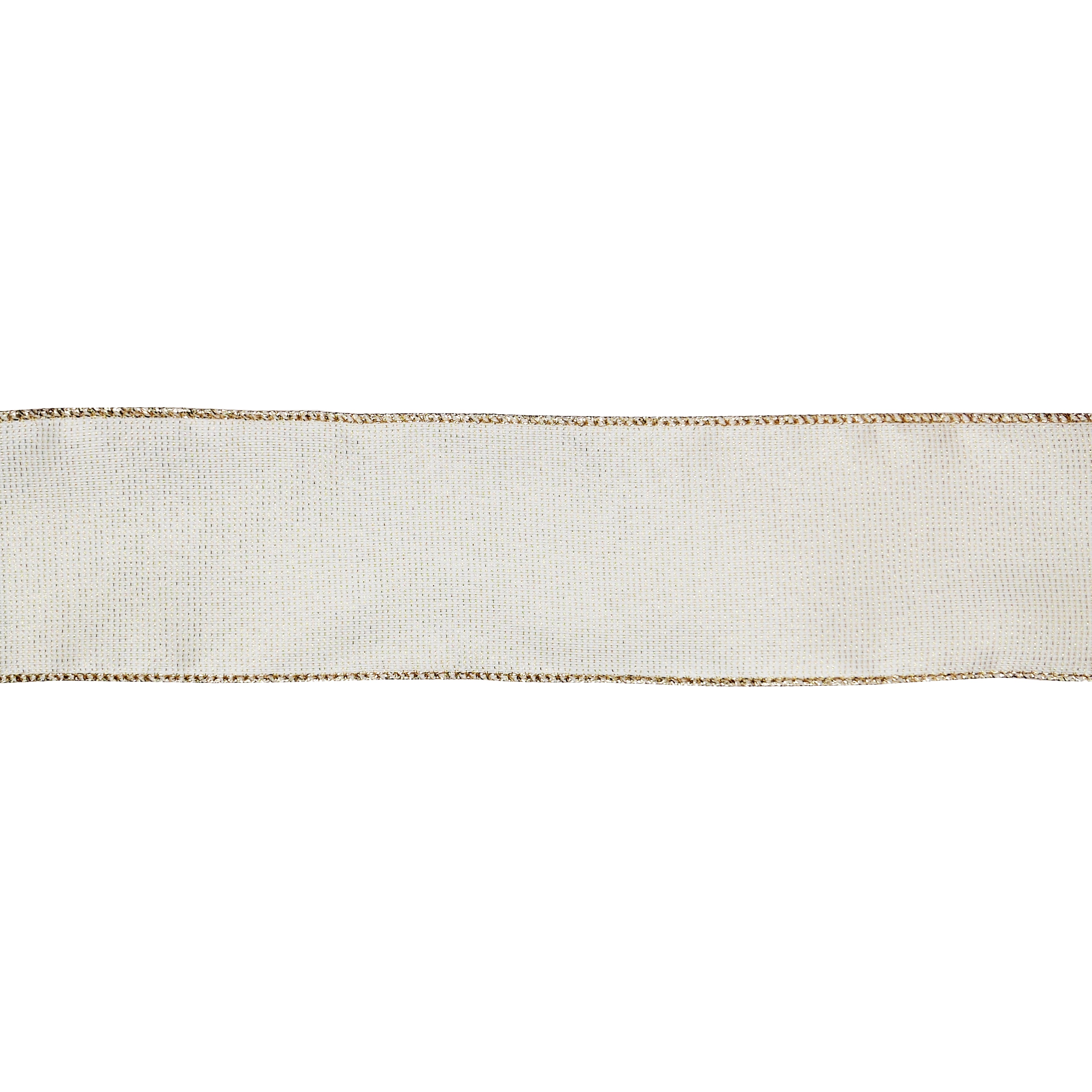 2.5&#x22; x 20ft. Cream Shimmer Wired Ribbon by Celebrate It&#xAE;