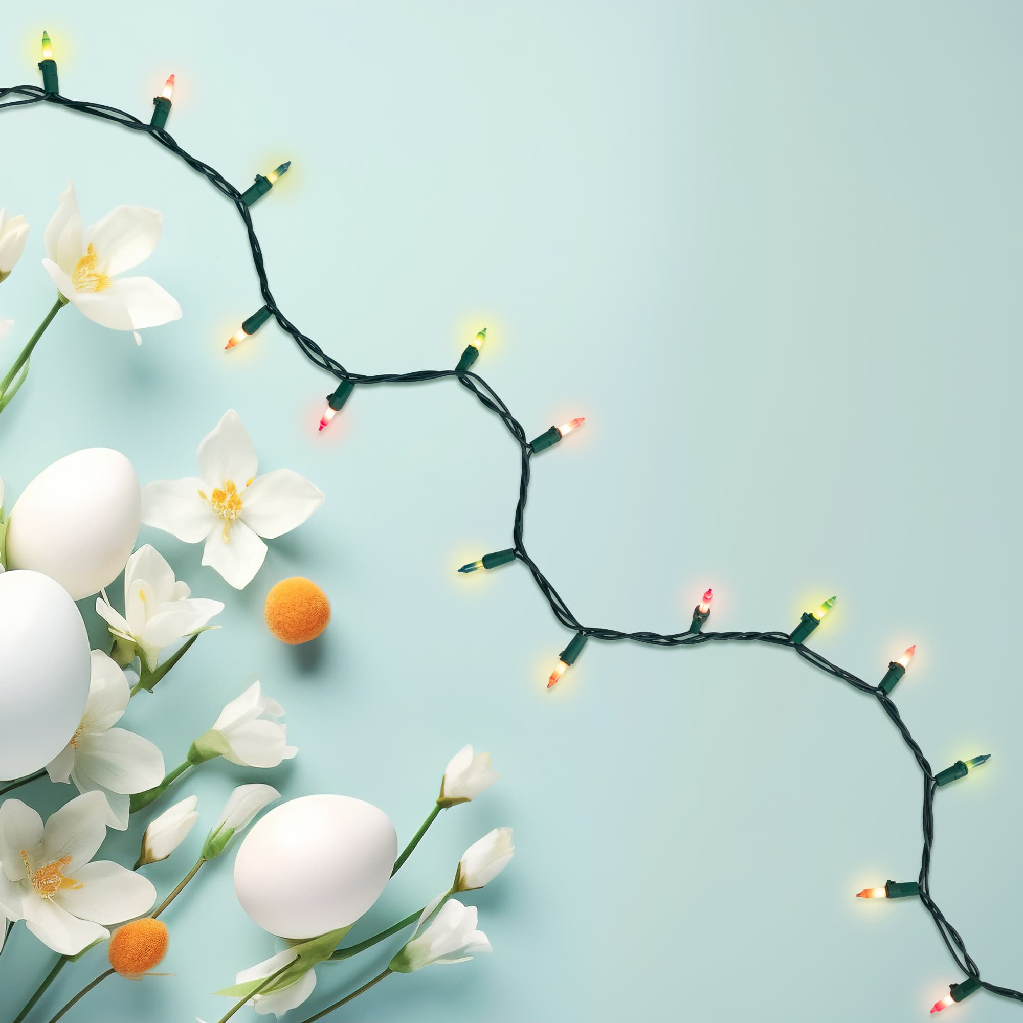 100ct. Pastel Multicolor Mini Easter String Lights