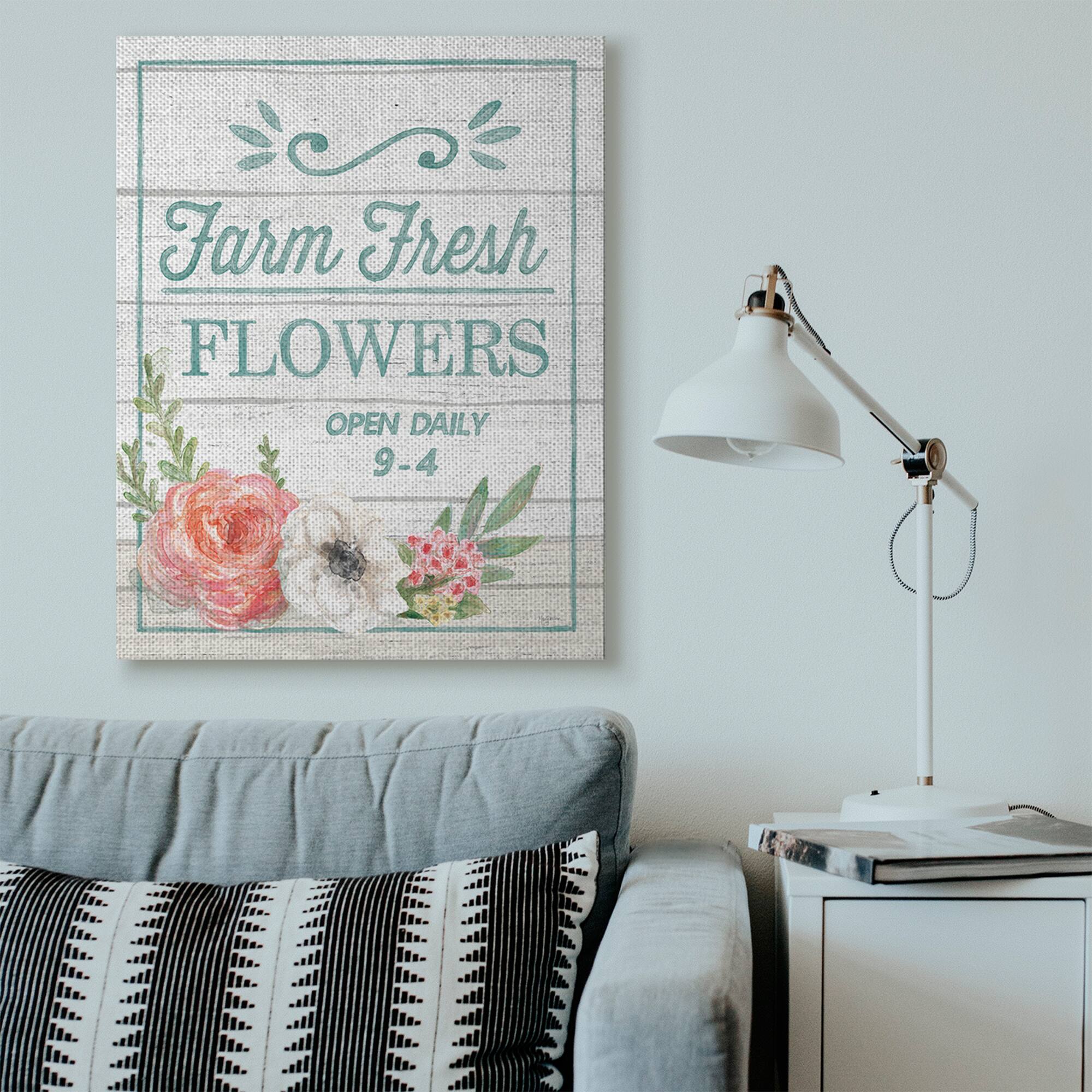 Stupell Industries Farm Fresh Flowers Canvas Wall Art
