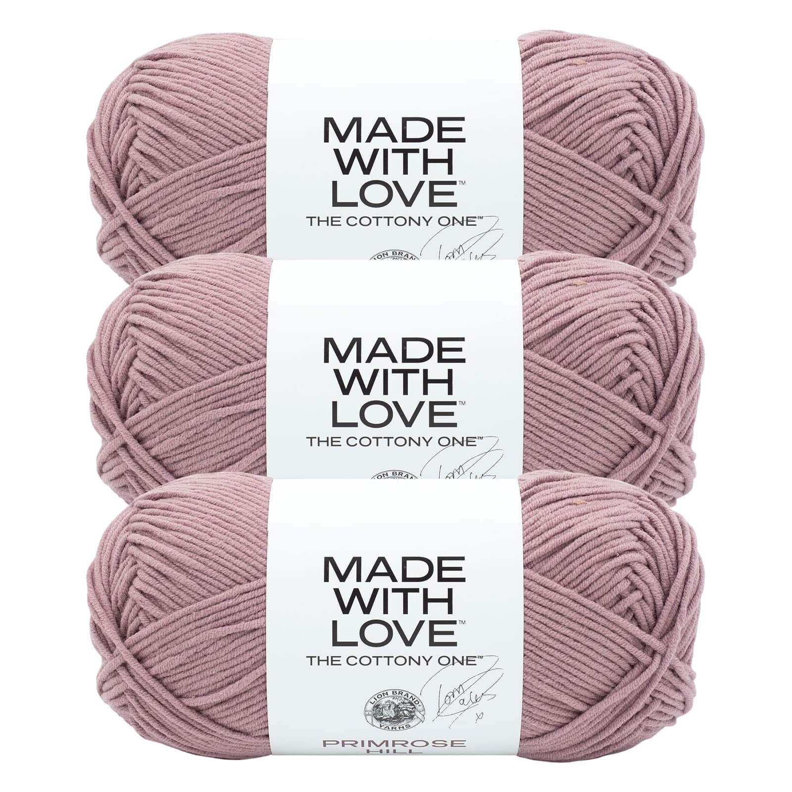3 Pack Lion Brand&#xAE; Tom Daley Made with Love&#x2122; The Cottony One&#x2122; Yarn