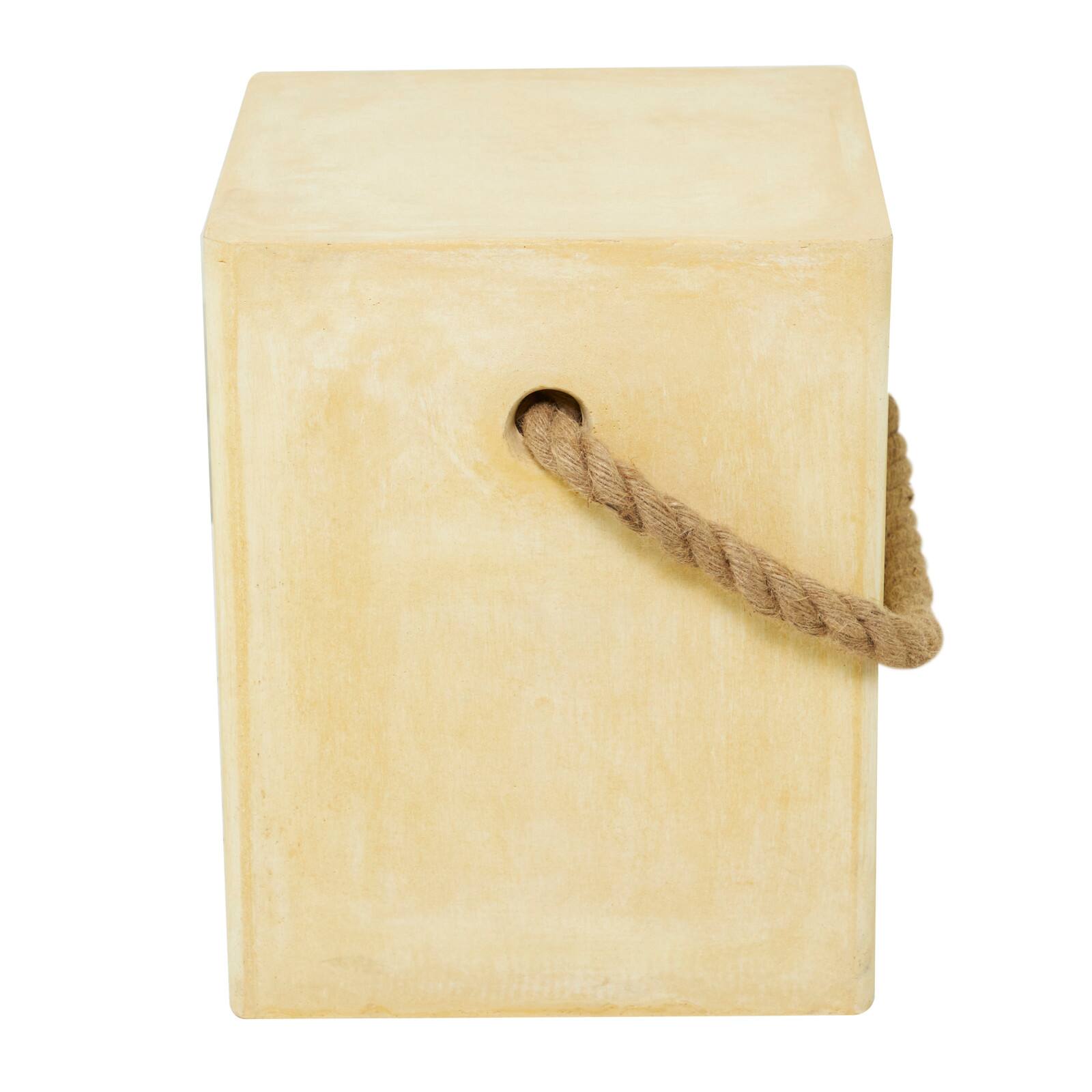 Yellow Contemporary Outdoor Accent Table, 15&#x22; x 15&#x22; x 18&#x22;