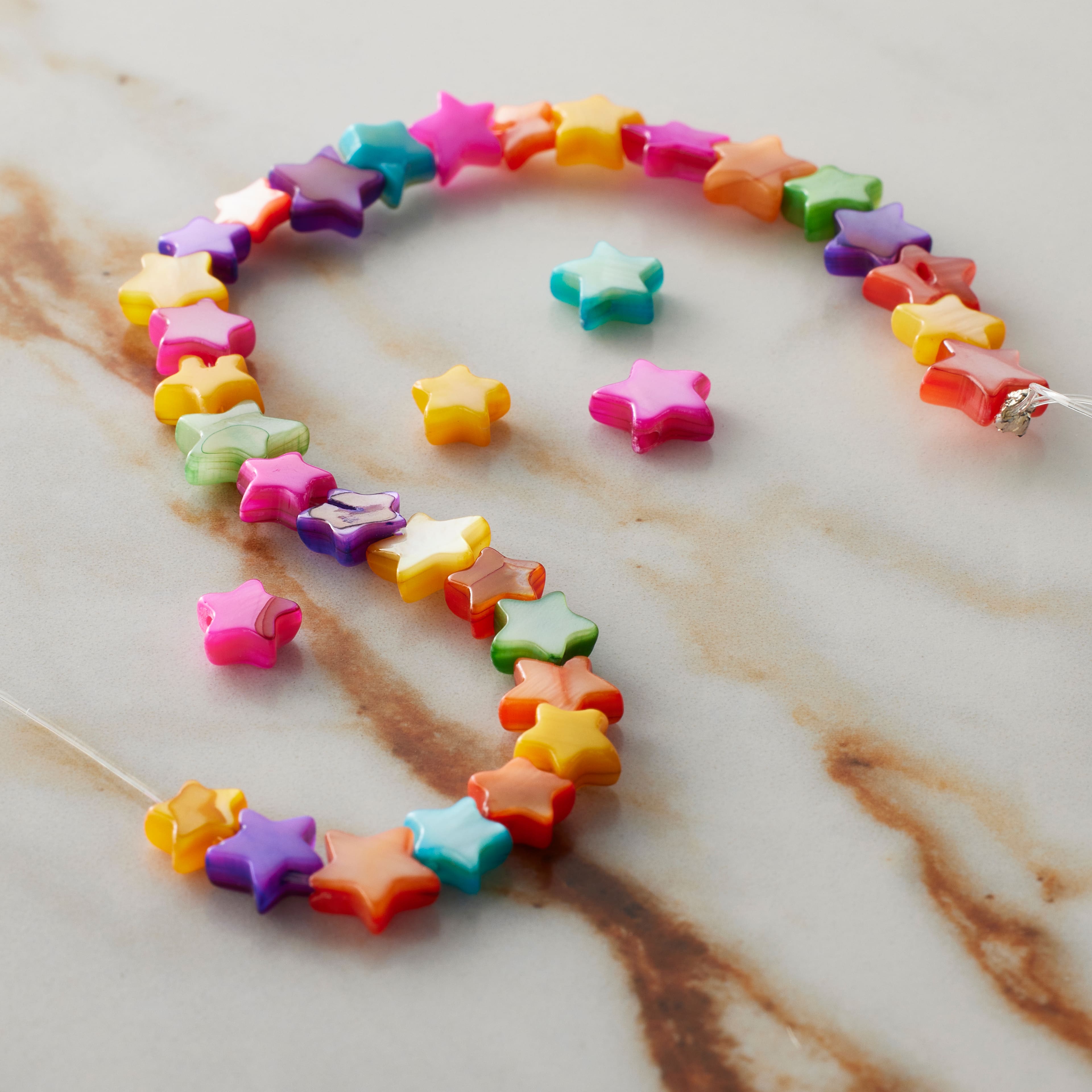 Dyed Shell Star Beads by Bead Landing&#x2122;