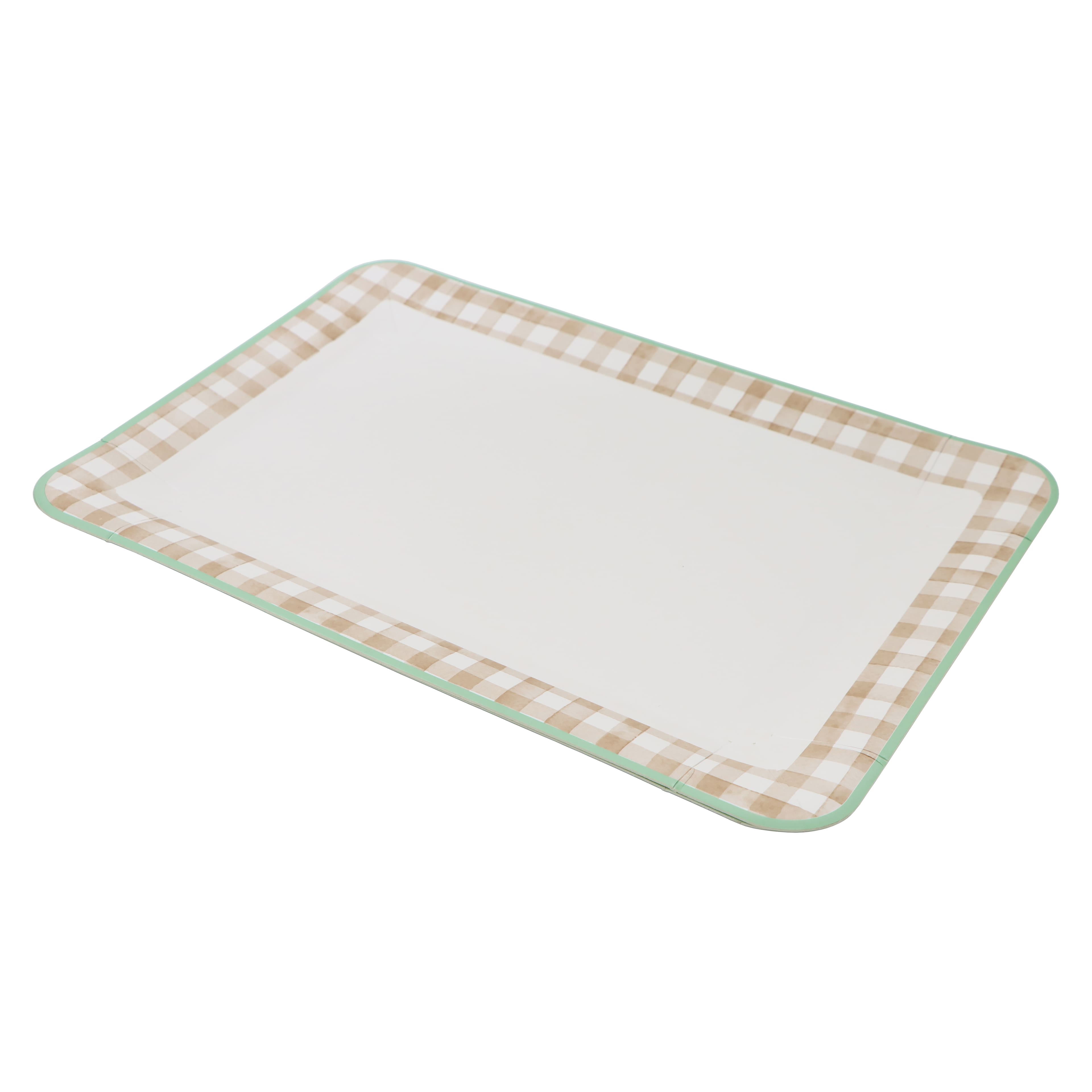 9" x 13" Brown & White Gingham Paper Trays, 2ct. by Celebrate It™