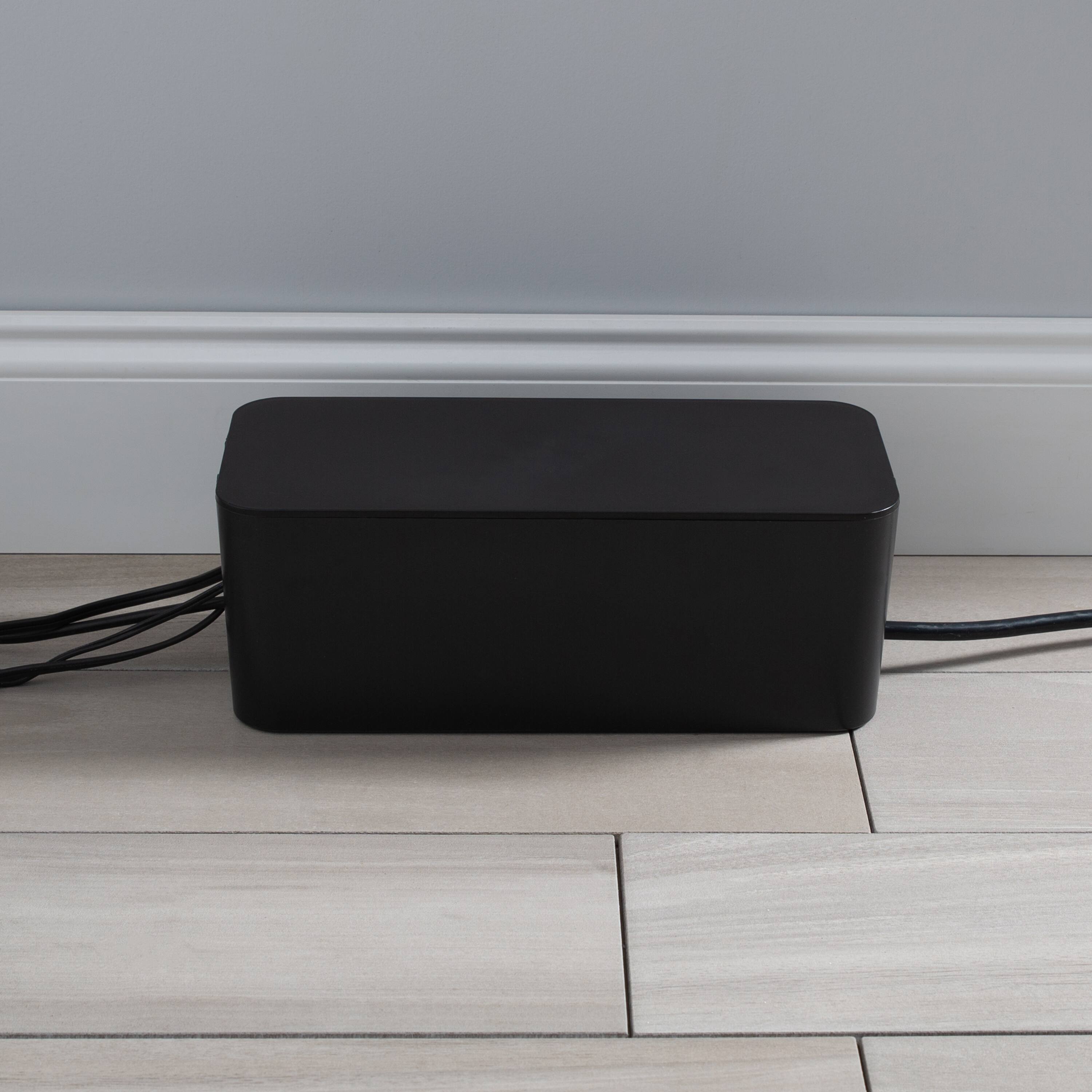 Simplify Black Cable Organizer Boxes, 2ct.