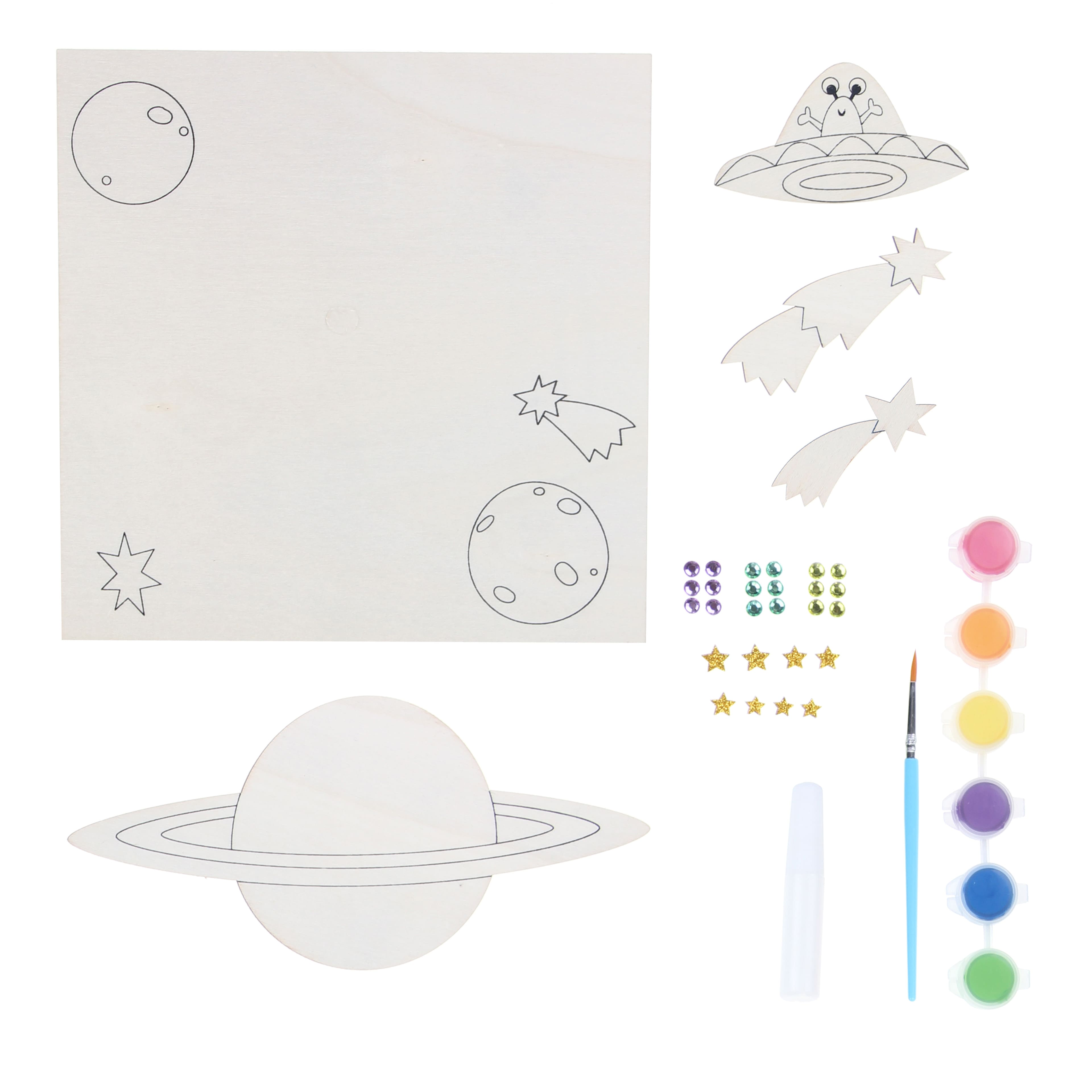 12 Pack: Space Wood Scene Craft Kit by Creatology&#x2122;