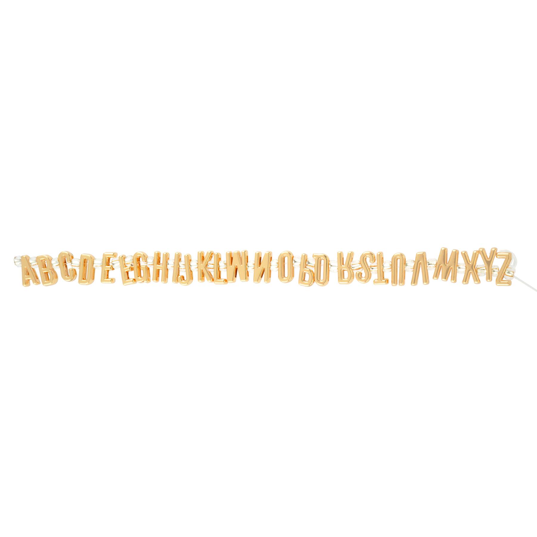 12 Packs: 26 ct. (312 total) Gold Alphabet Metal Beads by Bead Landing™