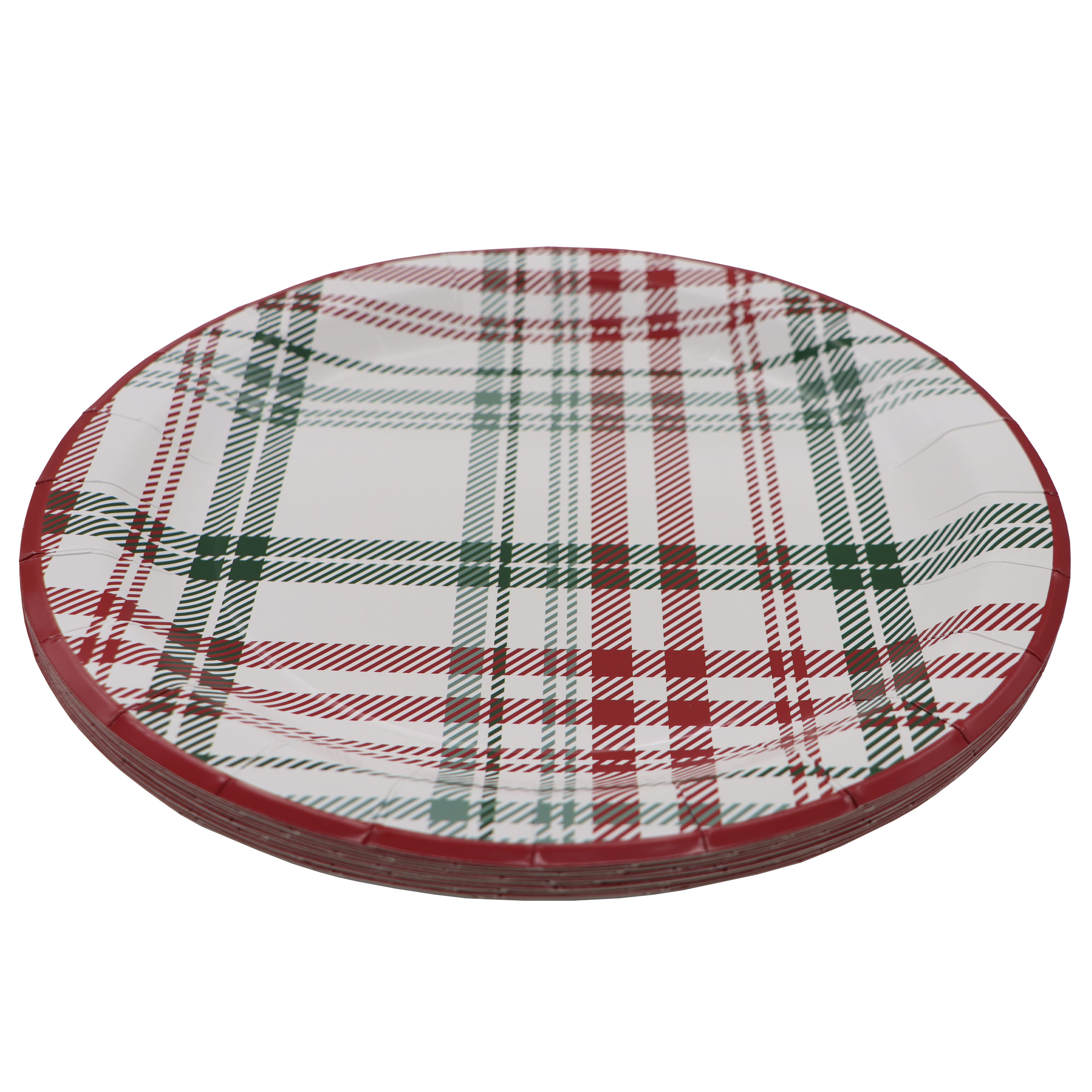 9&#x22; Plaid Paper Plates, 12ct. by Celebrate It&#x2122;