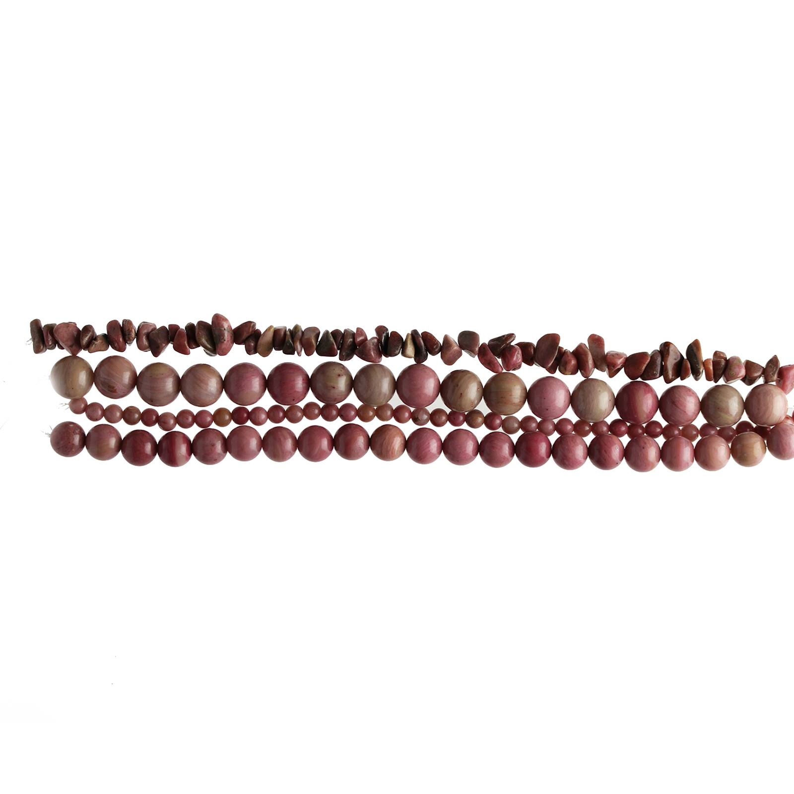 Mauve Rhodonite SemiPrecious Beads Value Pack by Bead Landing