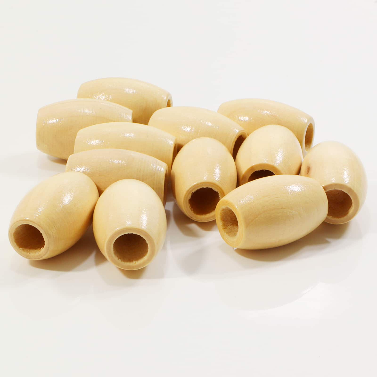 Natural Wood Oval Beads by Loops &#x26; Threads&#xAE;, 32mm