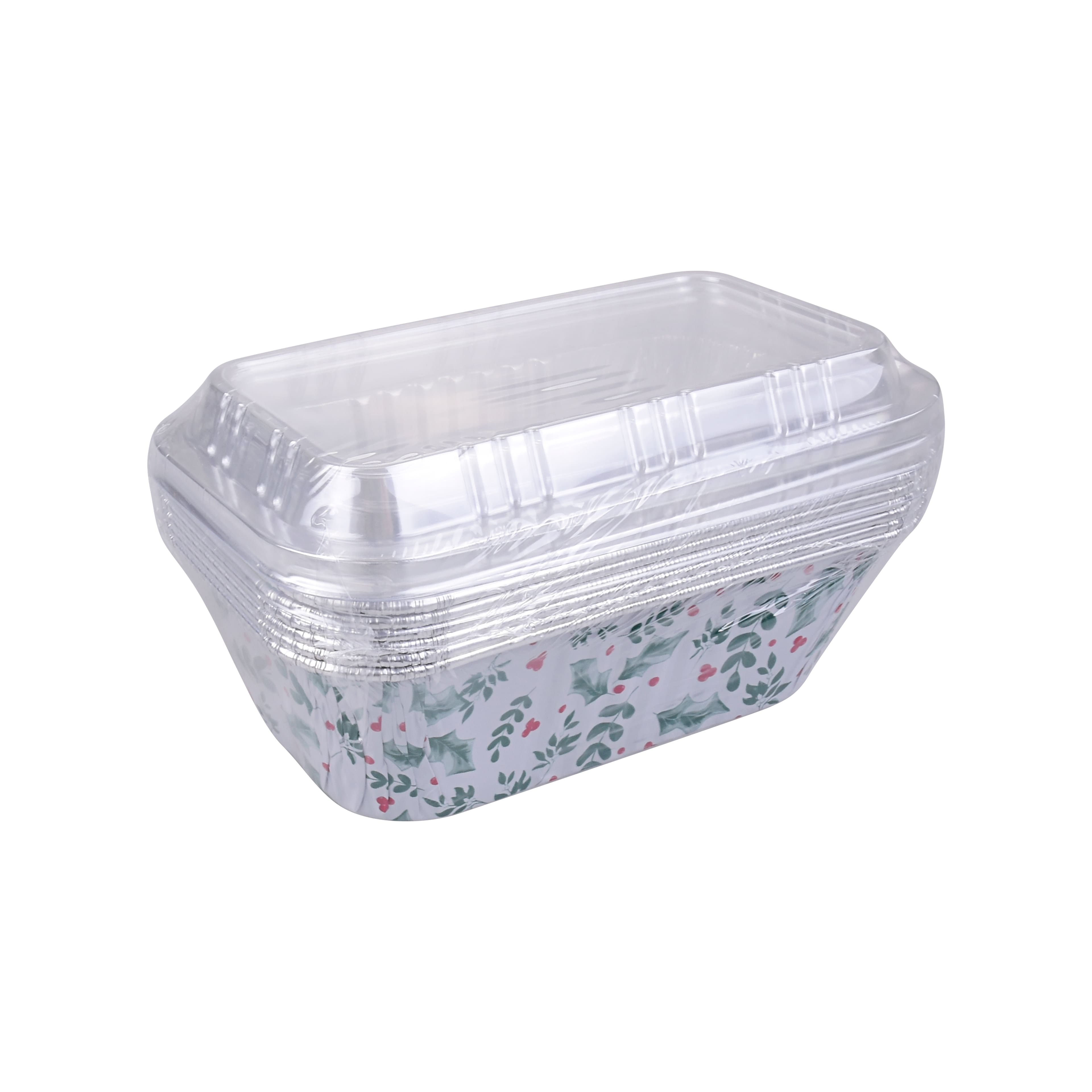 6 Christmas Holiday Holly Disposable Aluminum Baking Pans by Celebrate  It™, 6ct.