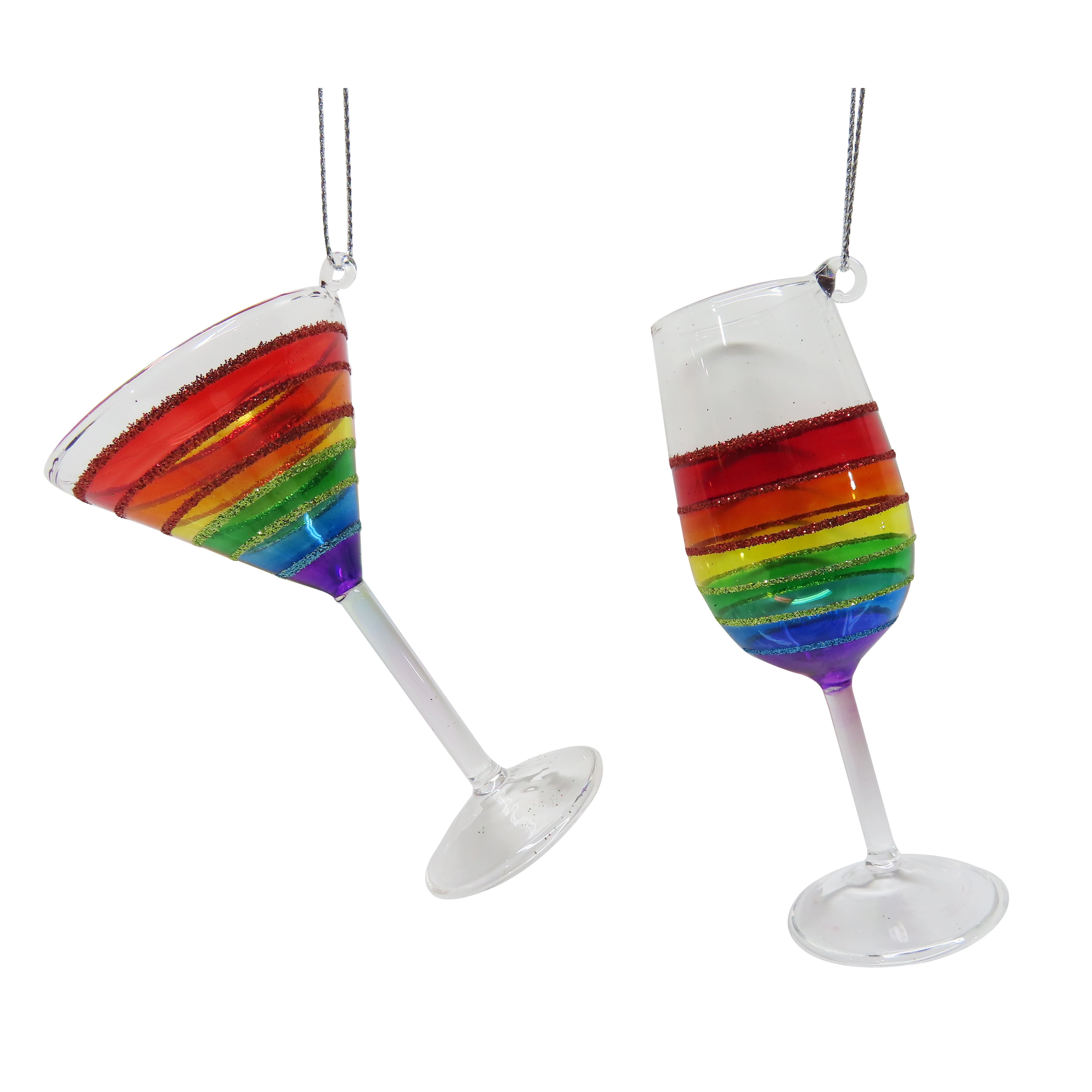 Assorted 3.75&#x22; Pride Cocktail Glass Ornament, 1pc. by Ashland&#xAE;