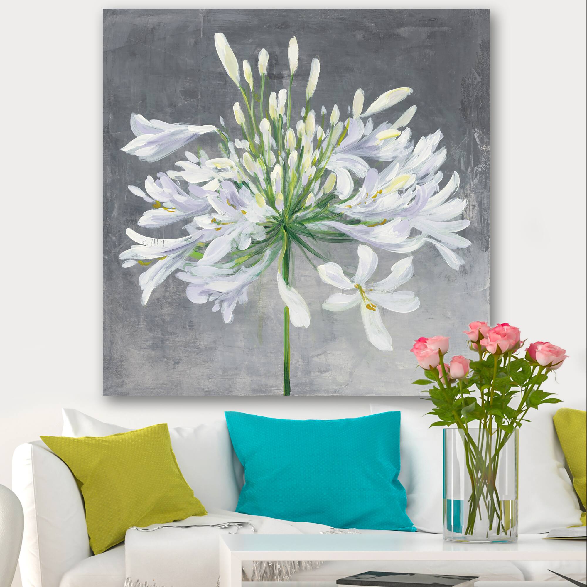 Designart - Flower Cleome Splash I