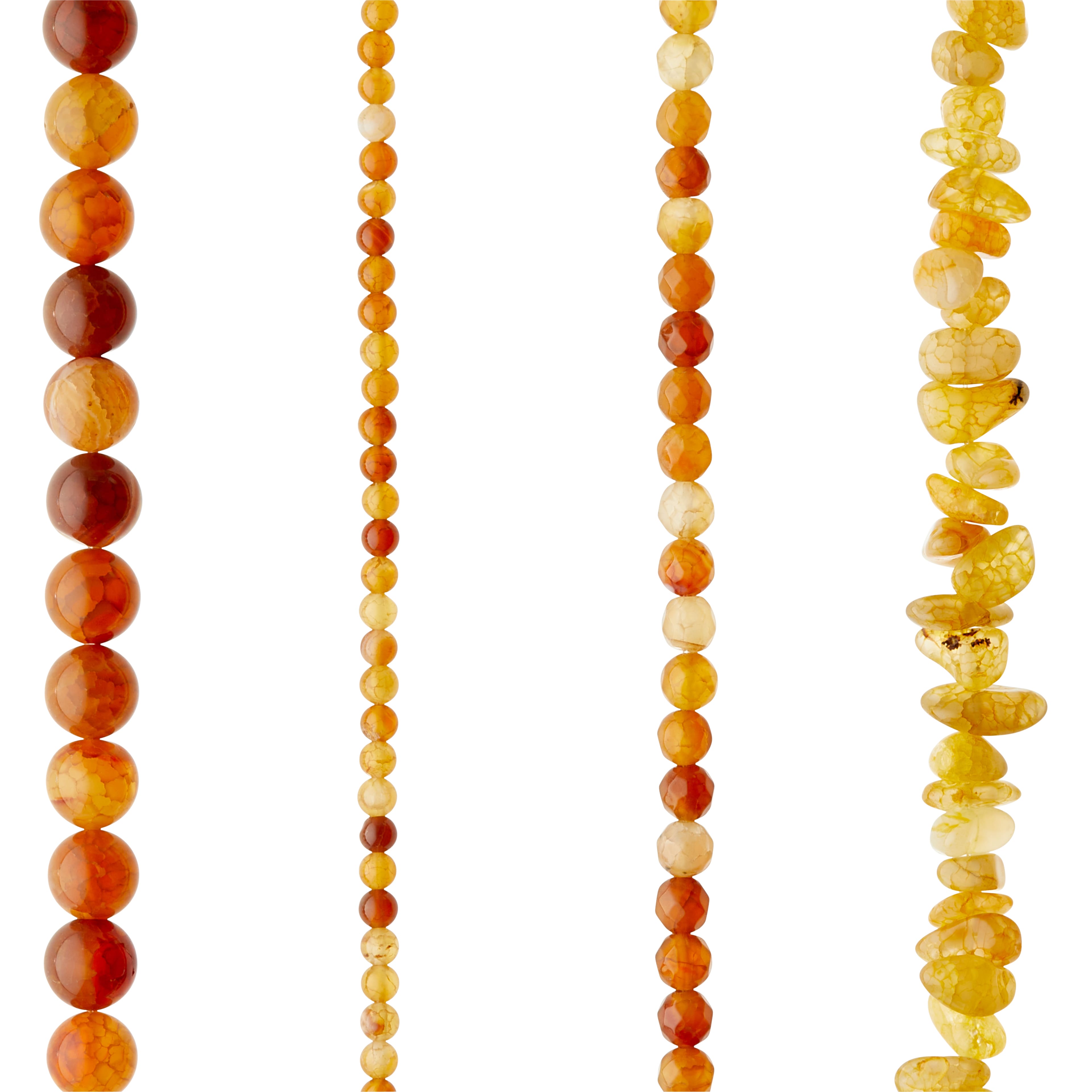 6 Pack: Yellow Agate Stone Semi-Precious Beads Value Pack by Bead Landing™