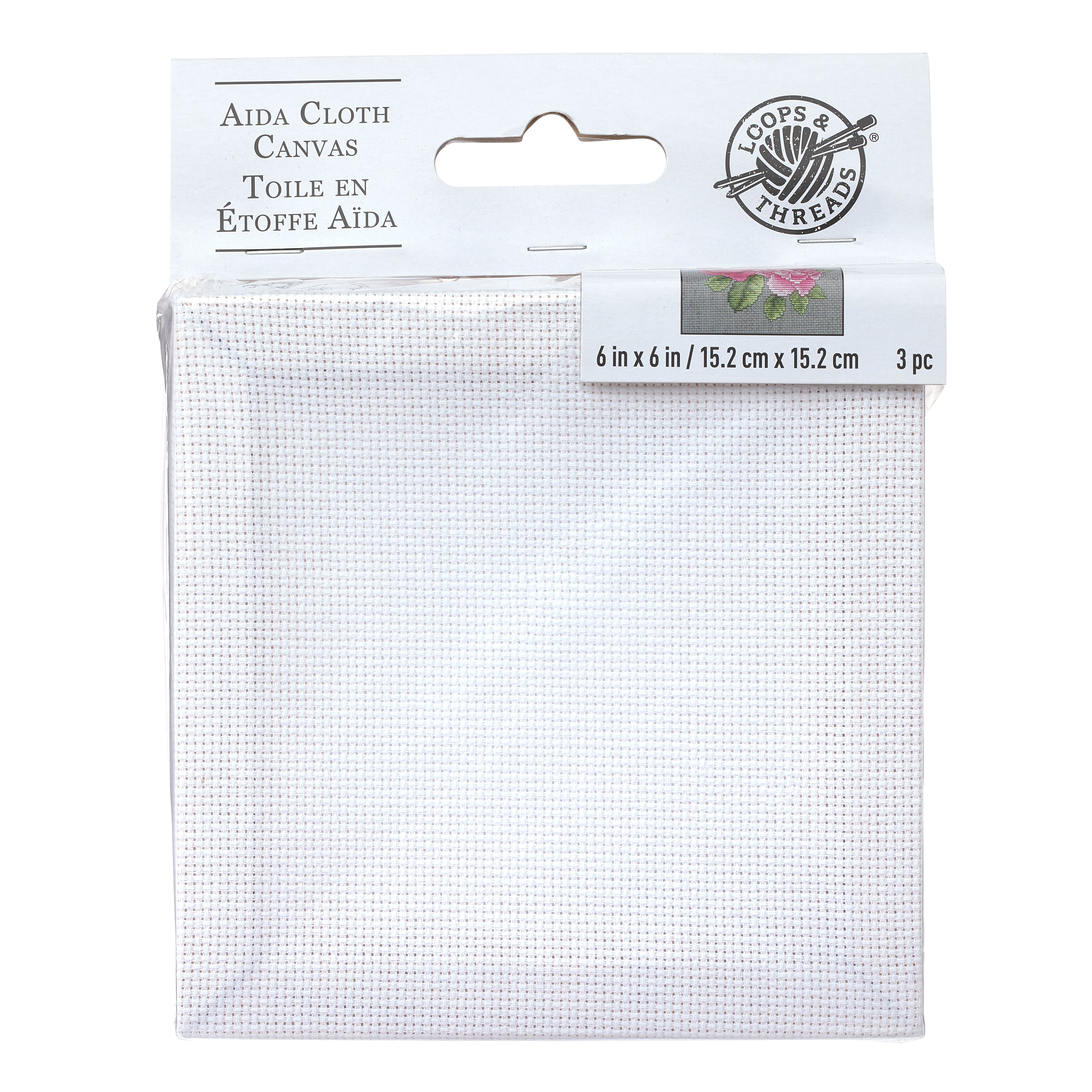 12 Packs: 3 ct. (36 total) Aida Cloth Canvas by Loops & Threads®
