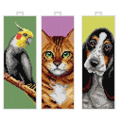 Orchidea Counted Cross Stitch Kit With Plastic Canvas Animals Set Of 3 ...