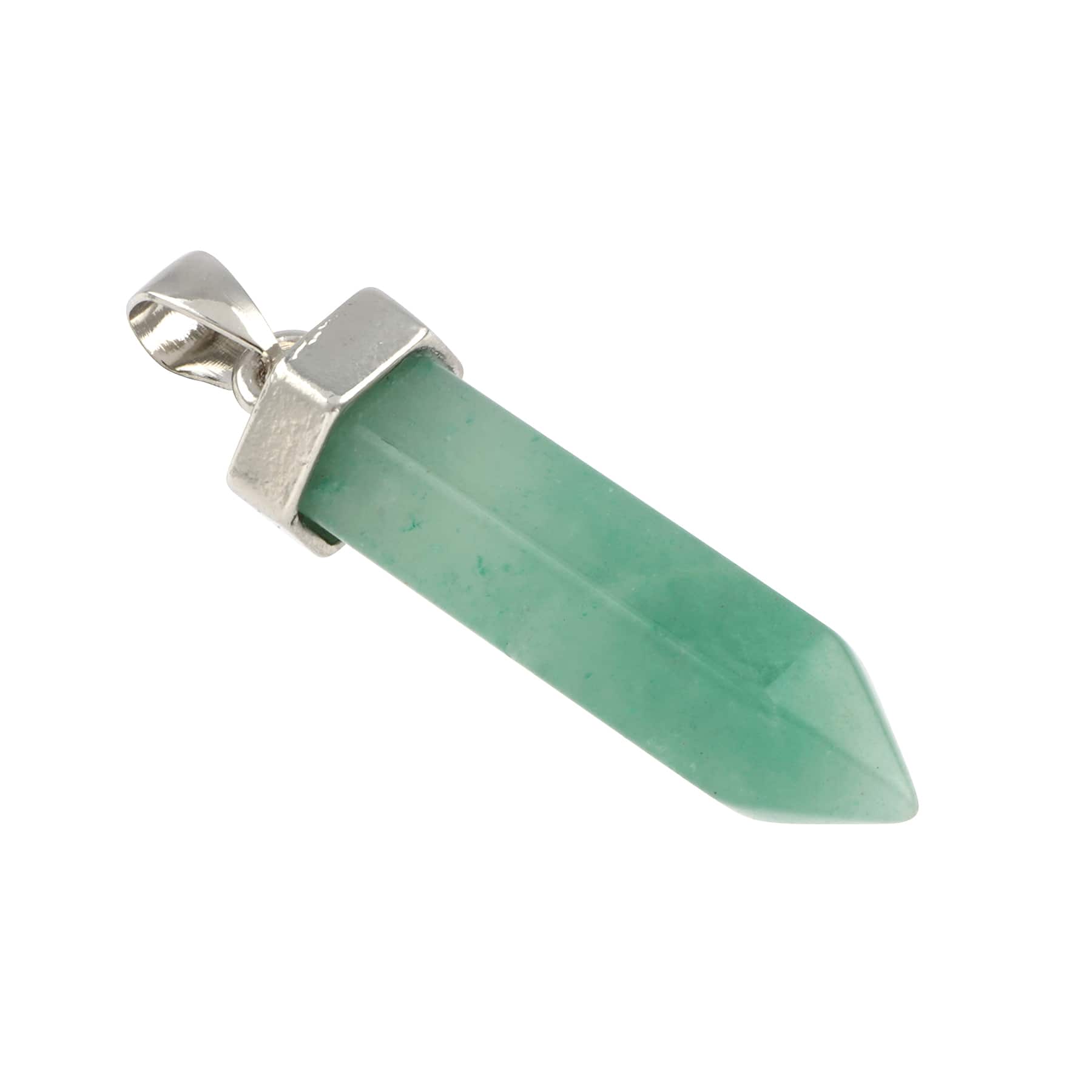 12 Pack: Green Aventurine Prism Pendant by Bead Landing™